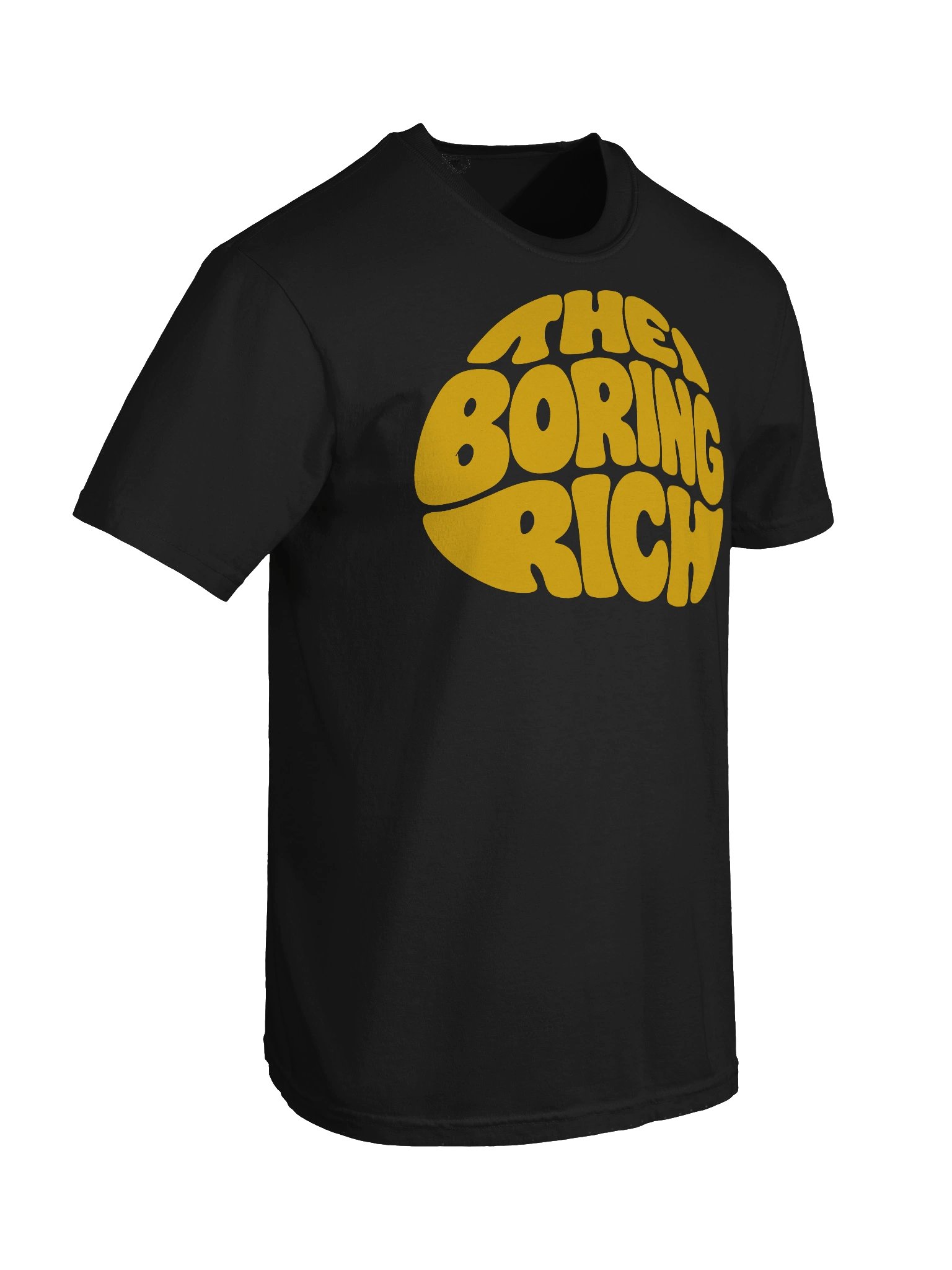 The Boring Rich Yellow Text T-Shirt product image (8)