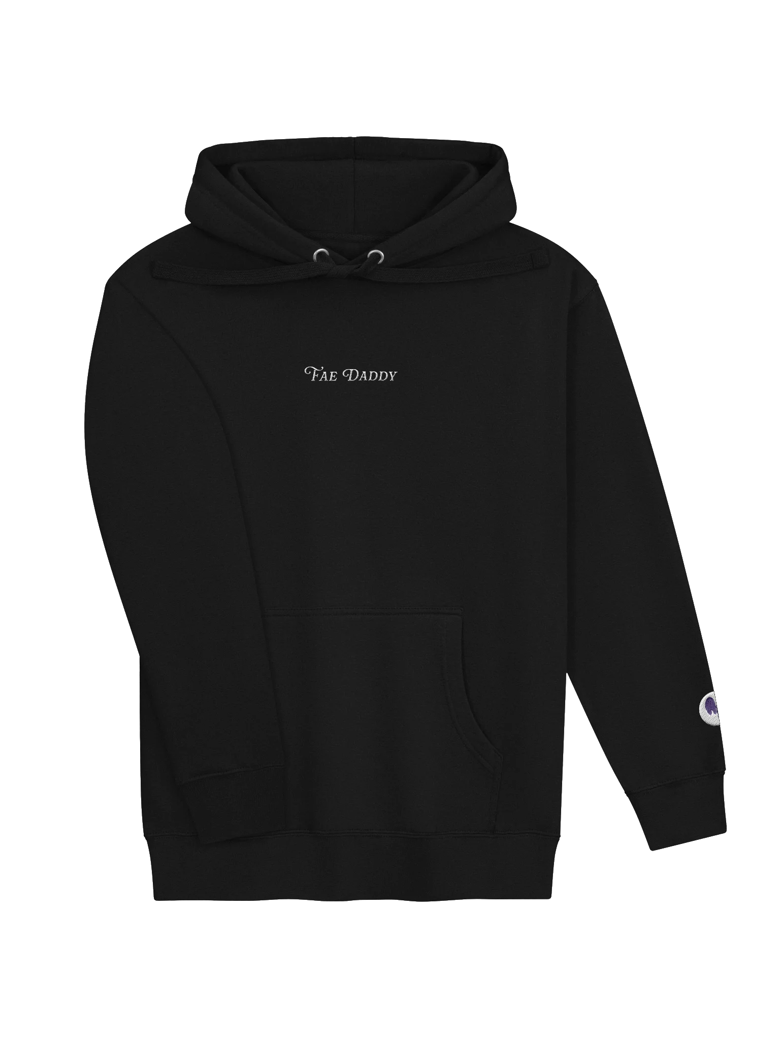 FAE DADDY Embroidered Black Hoodie product image (3)