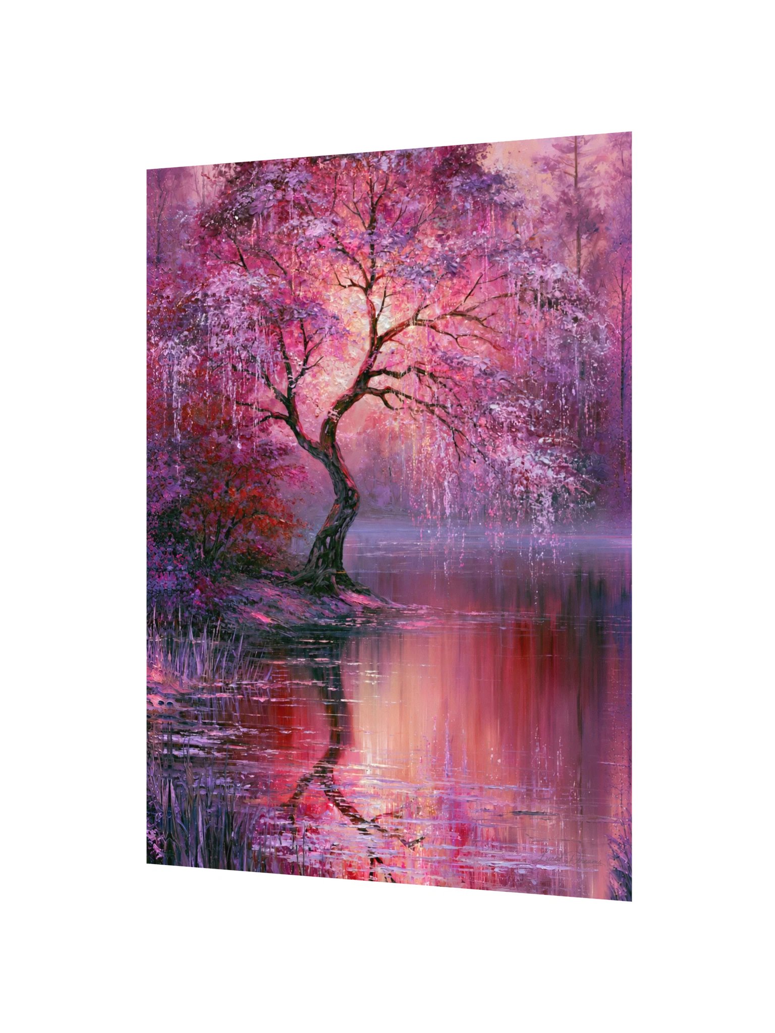 Pink Cherry Blossom Art Print — Whispers Across the Water product image (2)