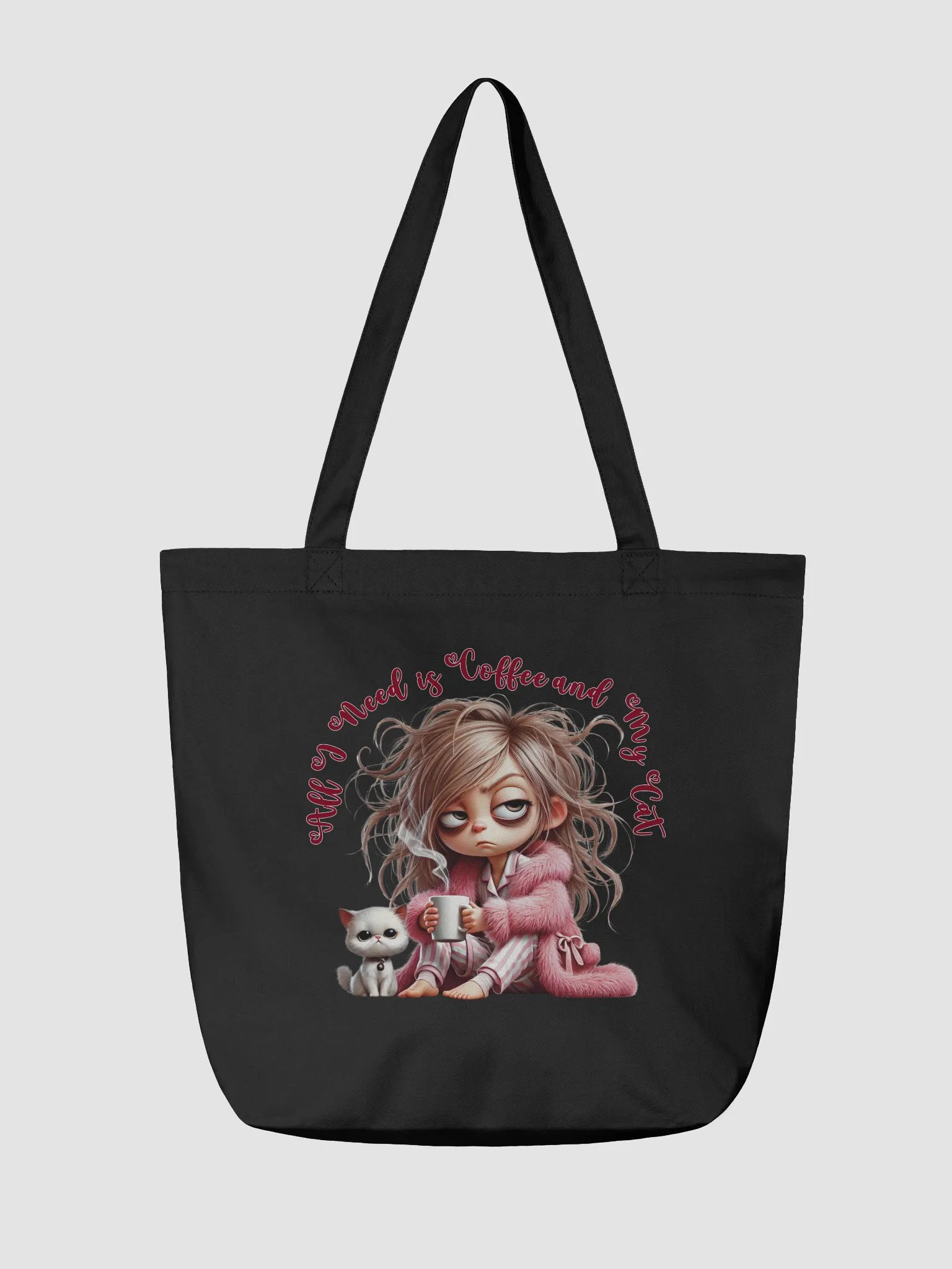 All I Need is Coffee and My Cat Chic Tote Bag product image (3)