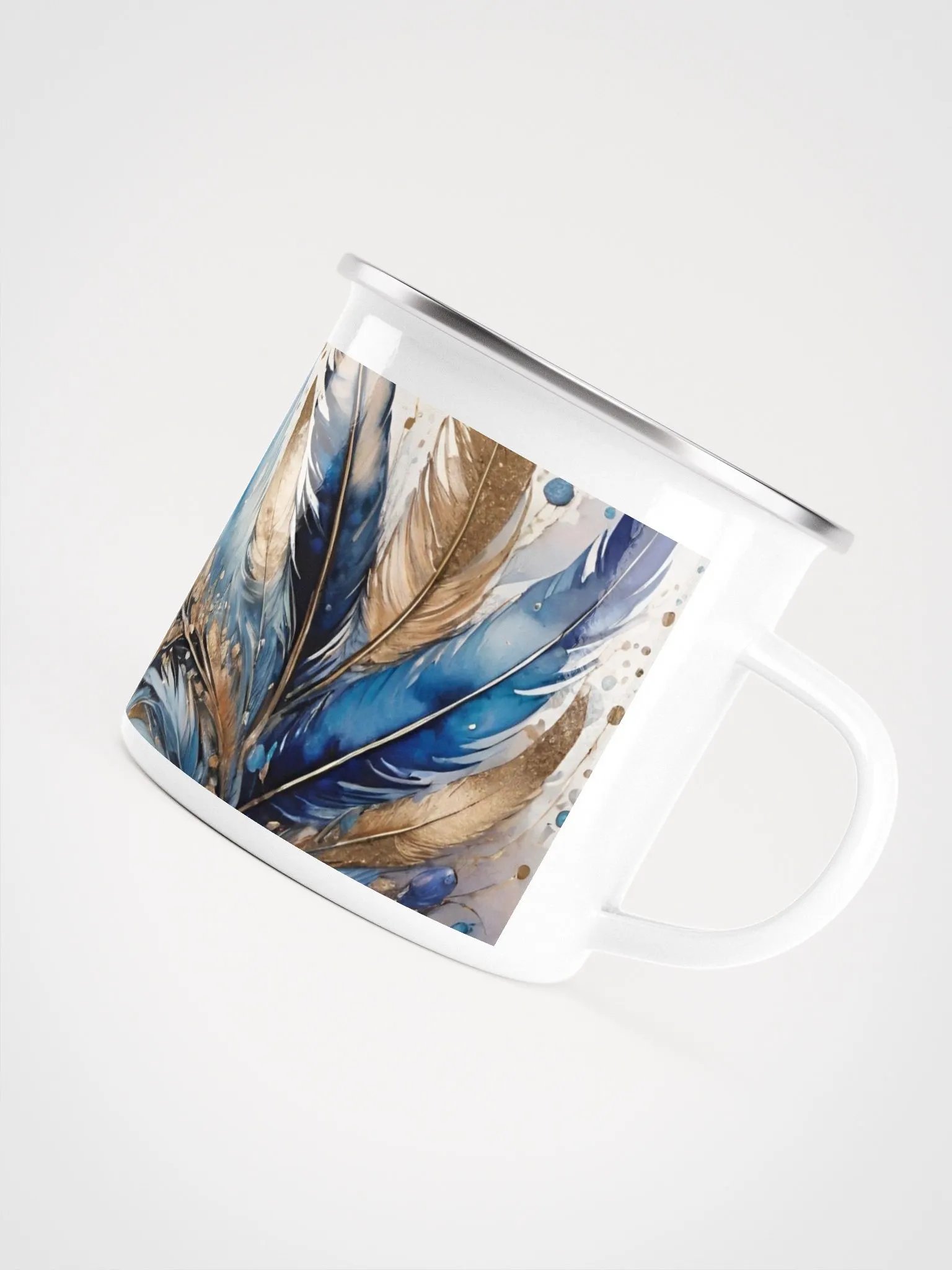 Gold Dust Feathers Enamel Mug product image (5)