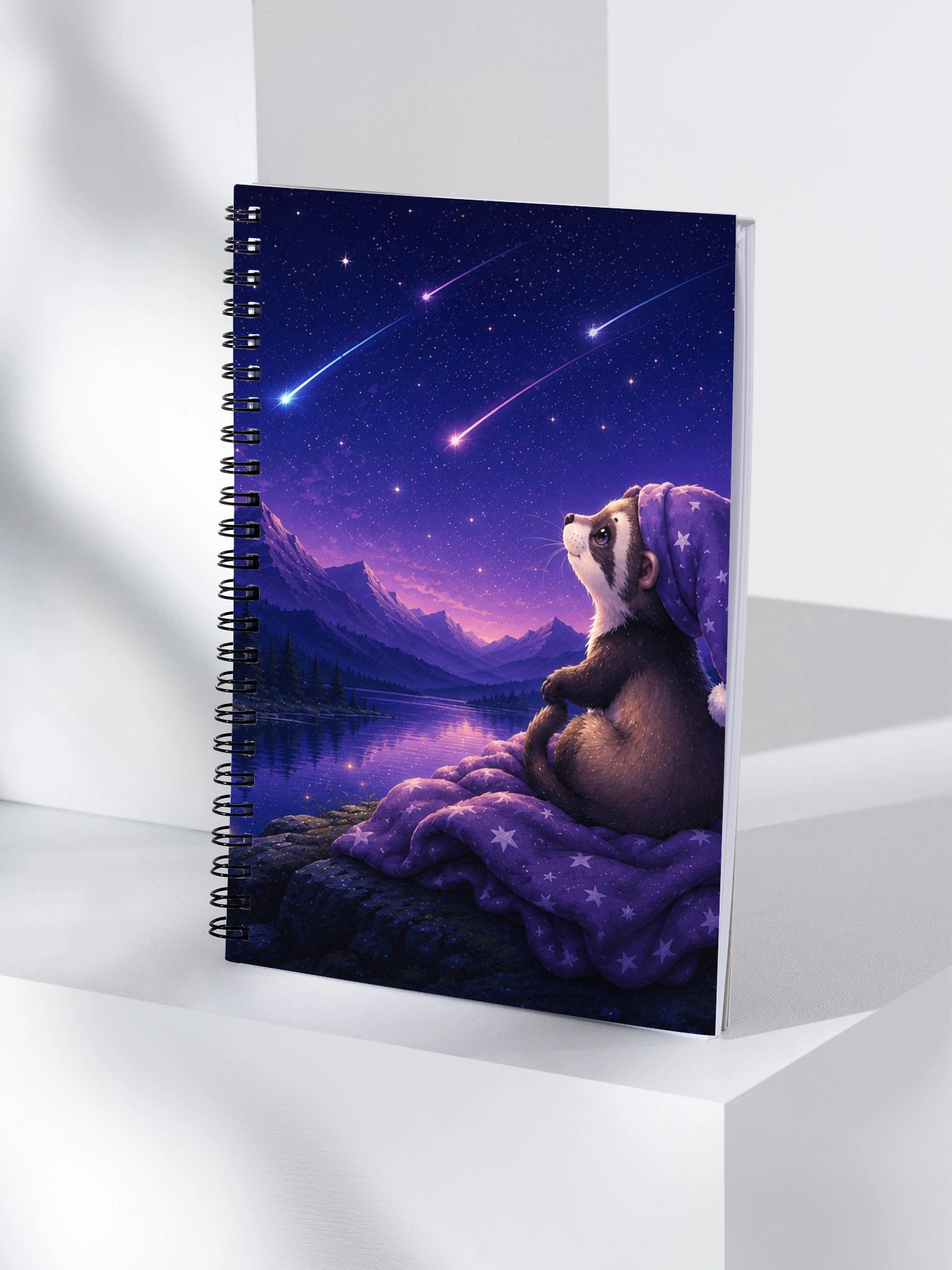 Dream Star Spiral Notebook | Moonlit Dreams Ferret Journal product image (4)