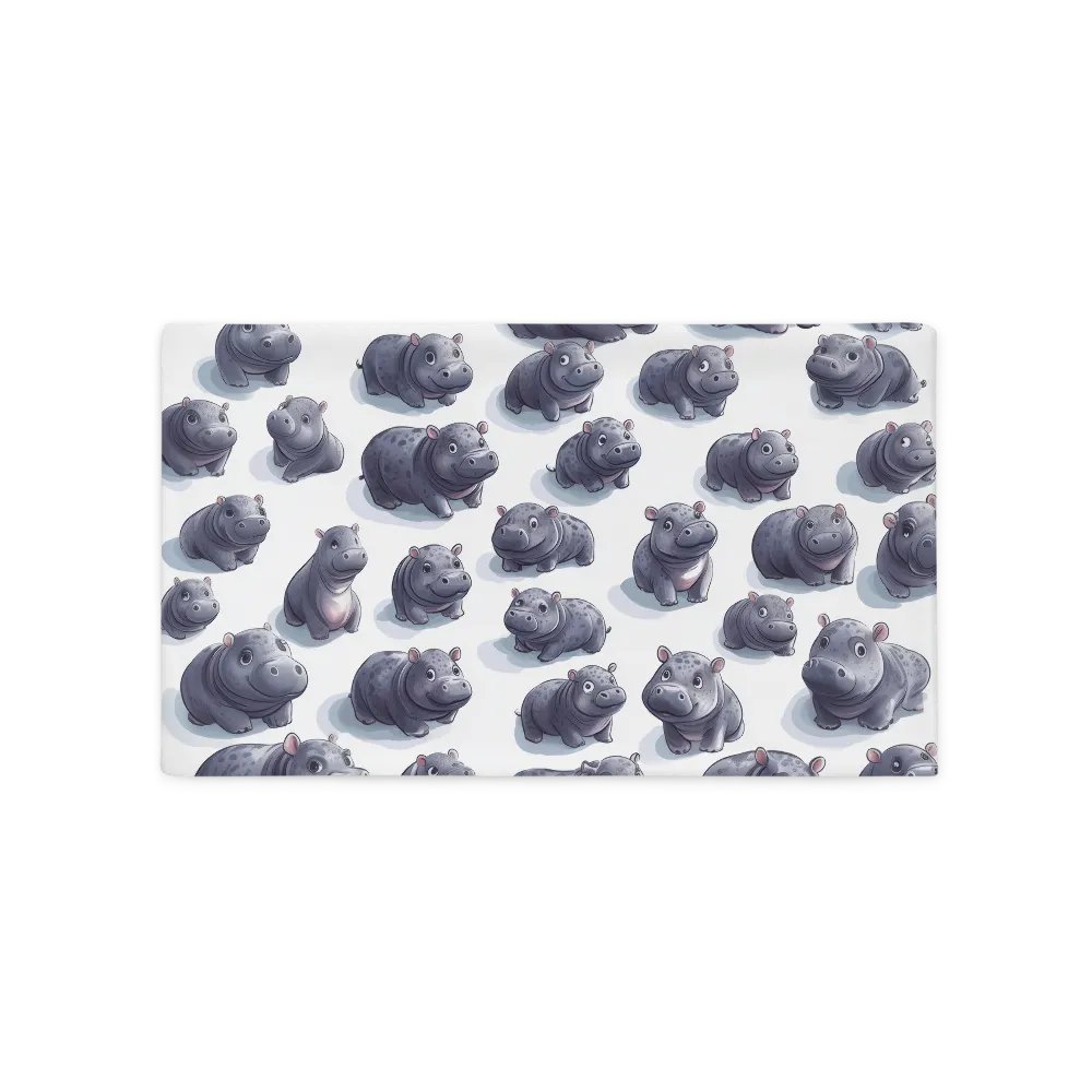 Happy Hippo Pillow Case product image (2)