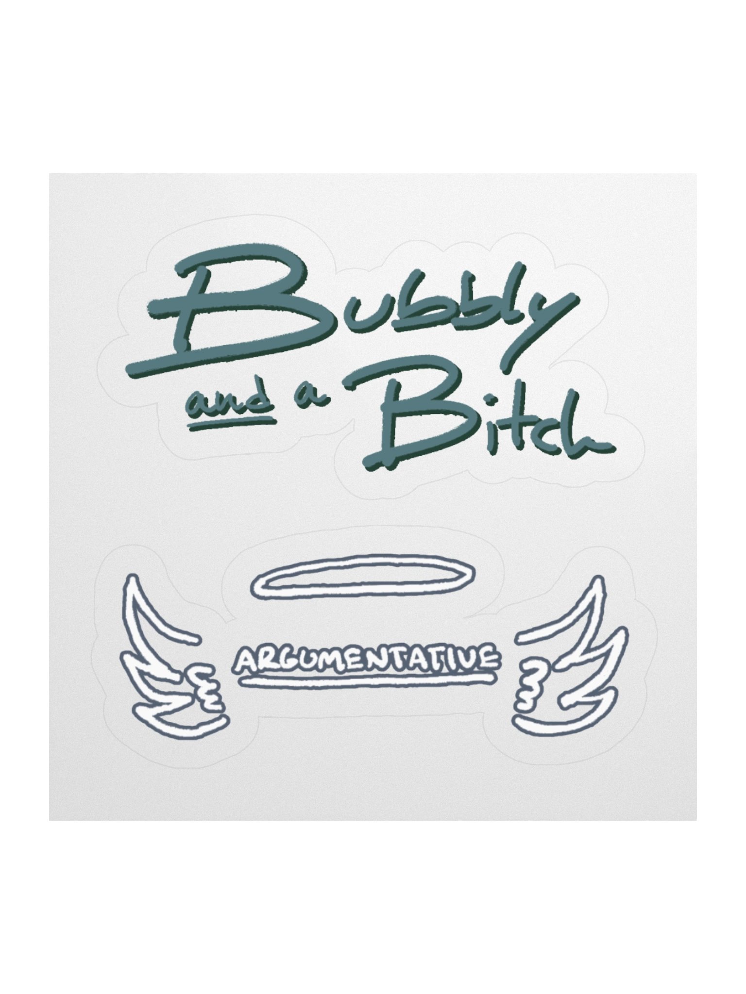 Bubbly and a B (forest shadow design) sticker pack product image (2)