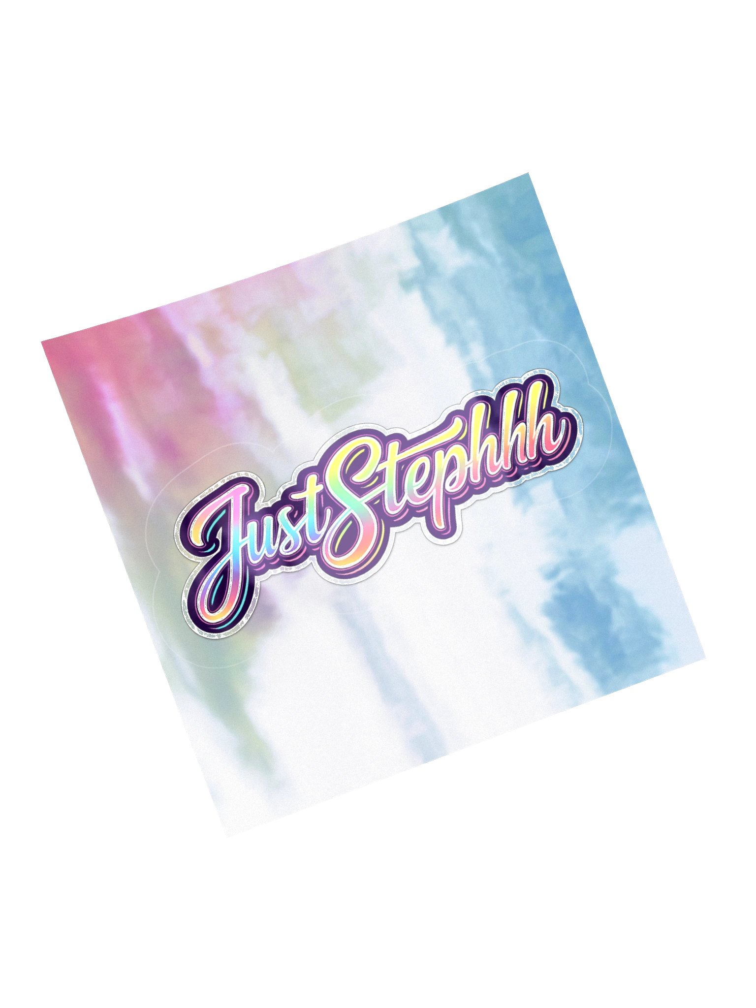 JustStephhh Rainbow Script Holographic Sticker product image (10)