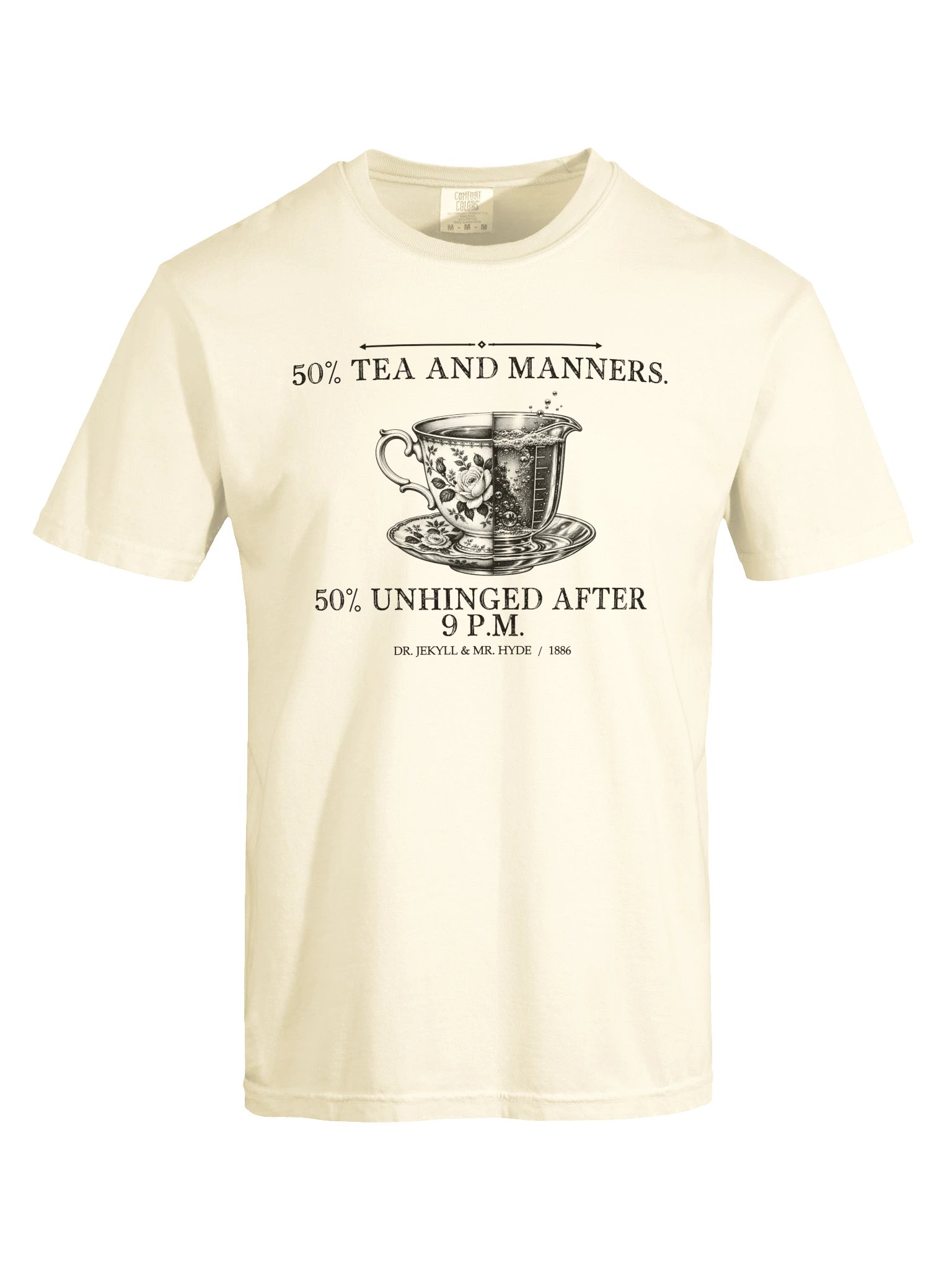 Tea Manners Unhinged -- The Strange Case of Dr Jekyll and Mr Hyde Tee (Light) product image (17)