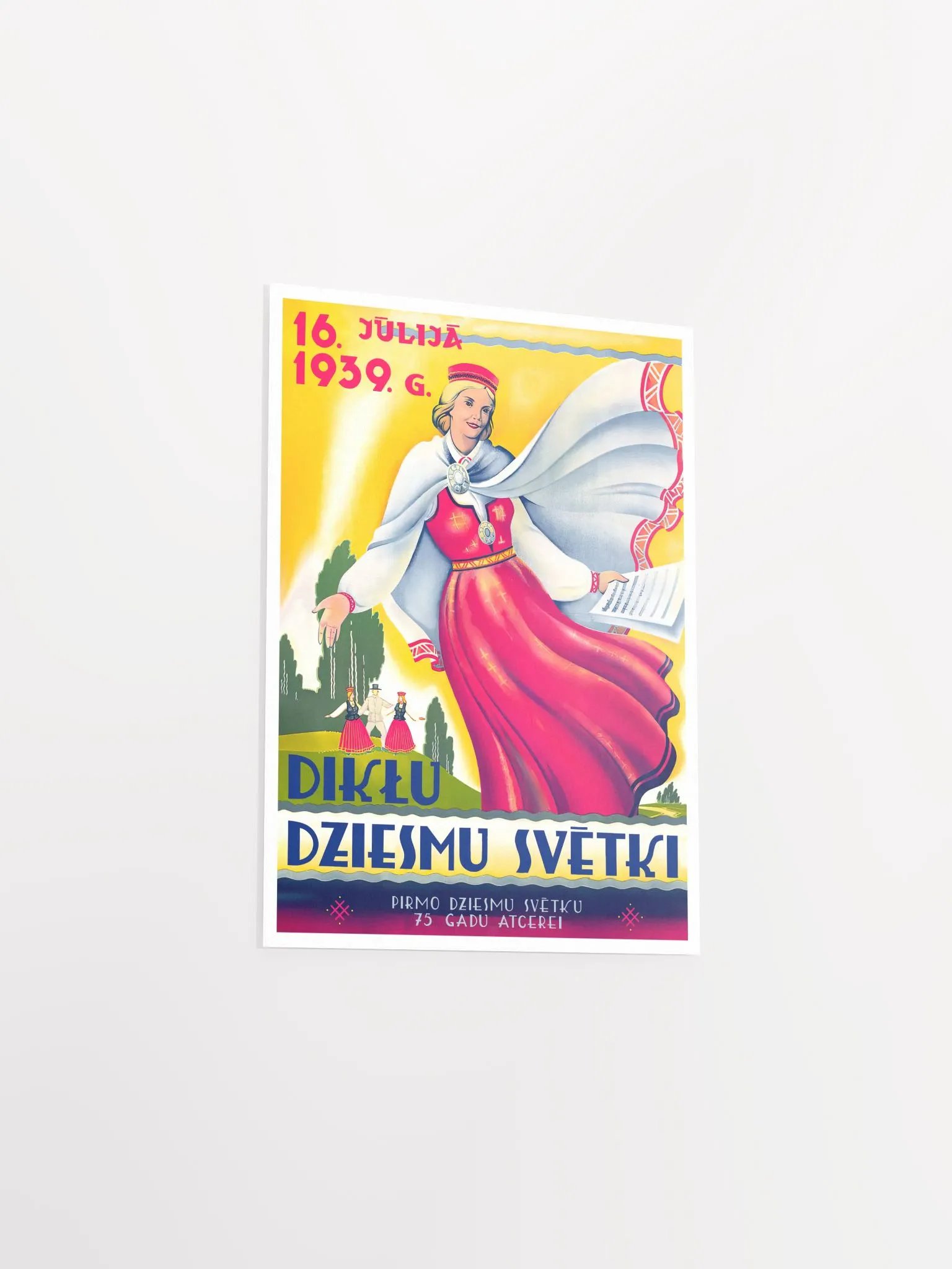 Latvia retro poster, 1939 — retro vintage travel poster, retro travel art, retro travel wall art product image (8)