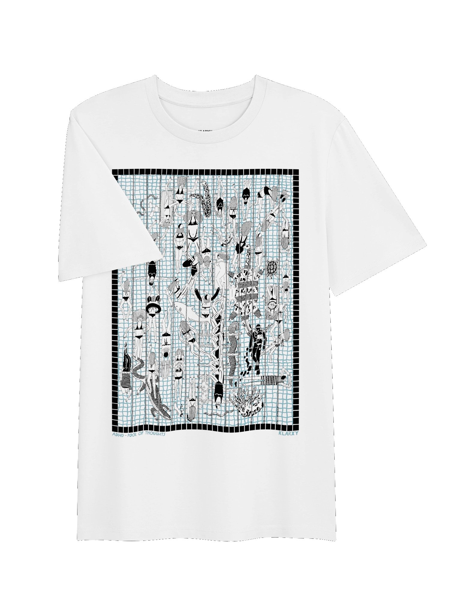 THE POOL unisex organic ribbed neck T-shirt product image (7)