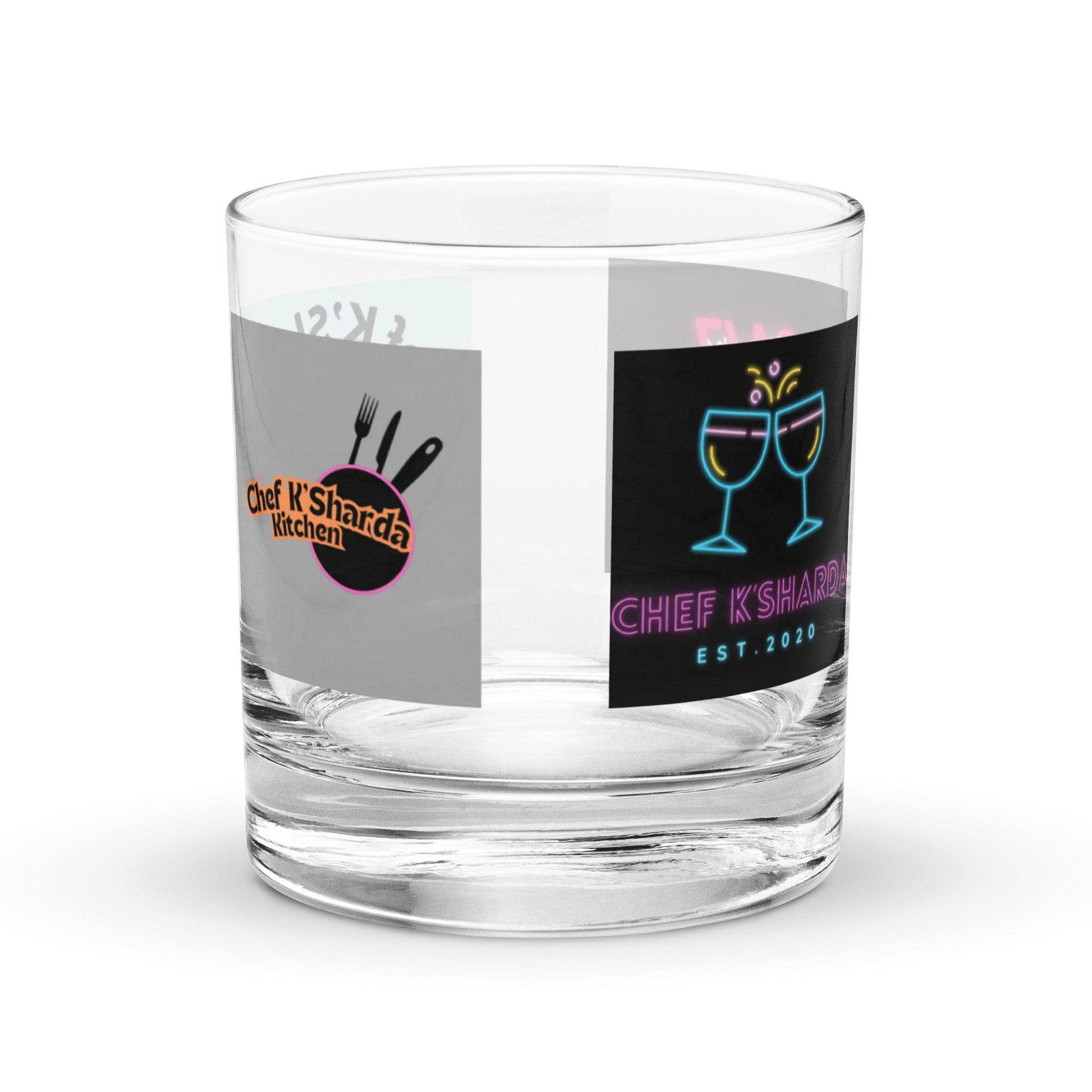 Chef K'Sharda Logo Rocks Glass Set (Shots Anyone?) product image (4)