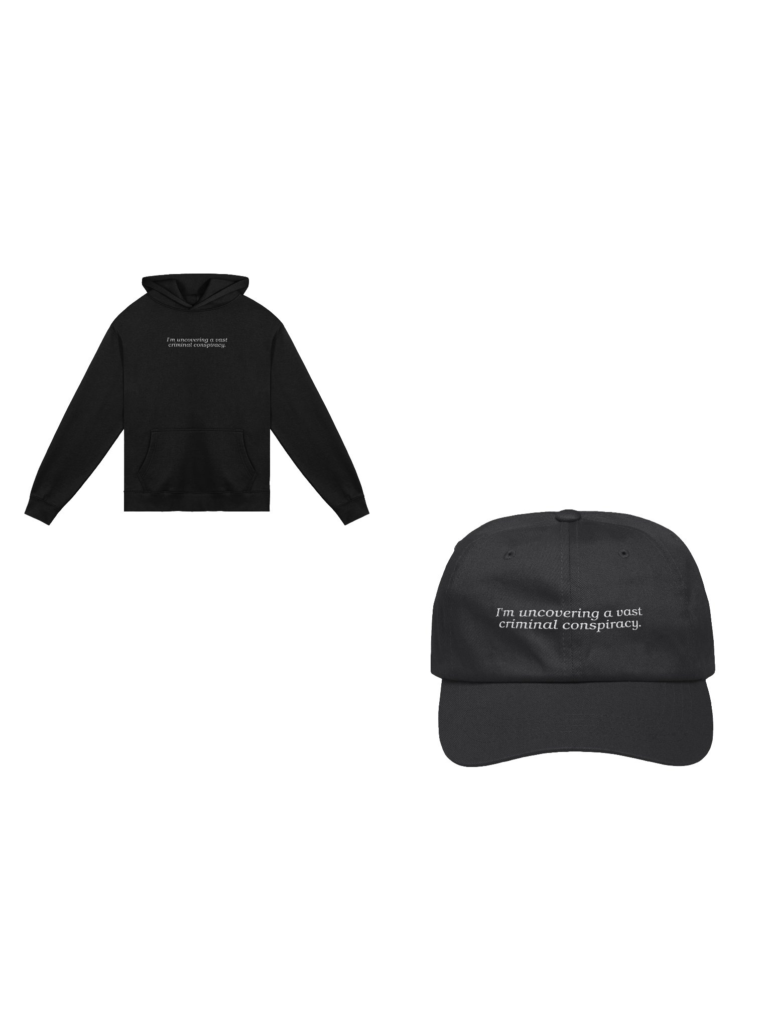 The Whole Case: Conspiracy Hoodie + Dad Hat product image (1)