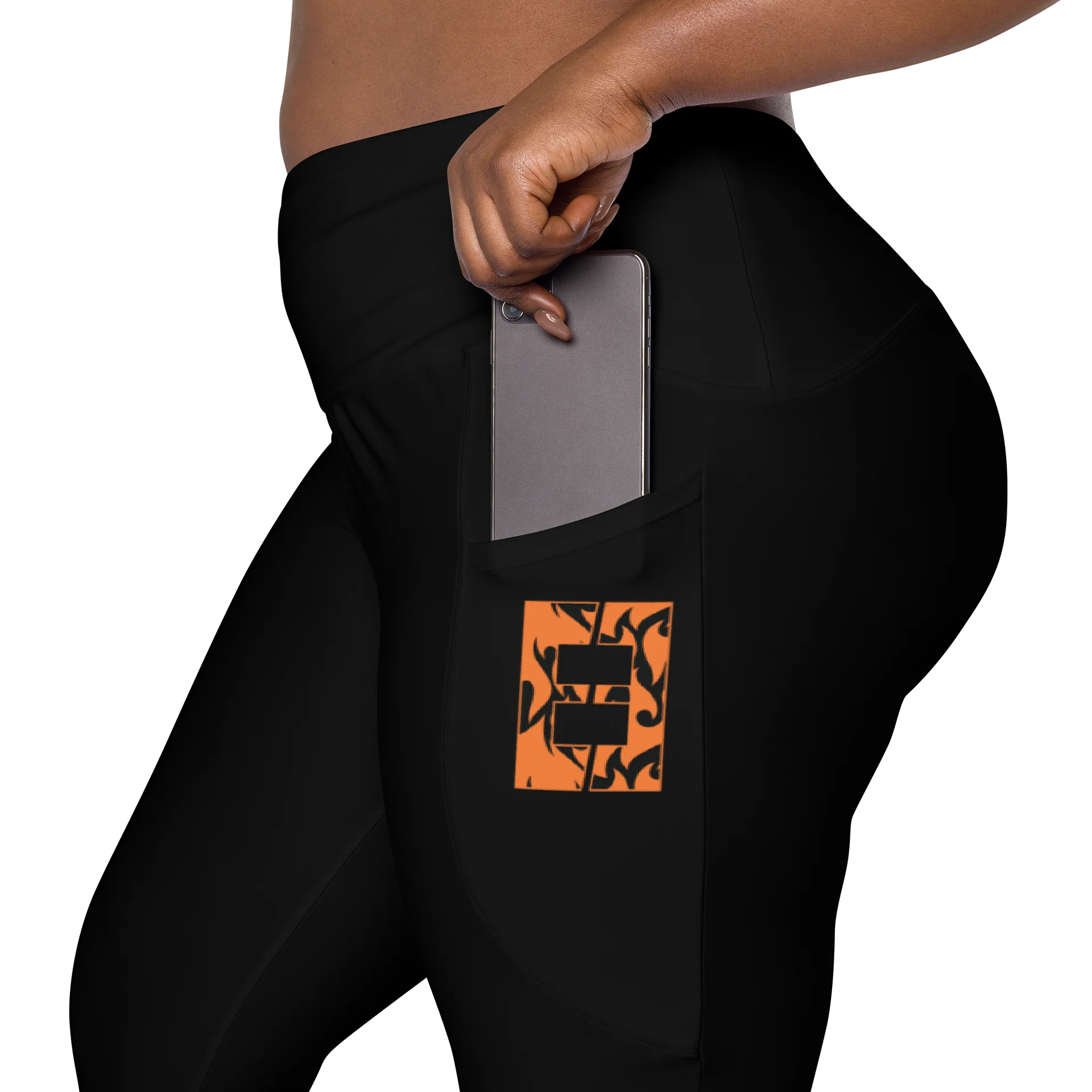 Crossover leggings with pockets logo product image (6)