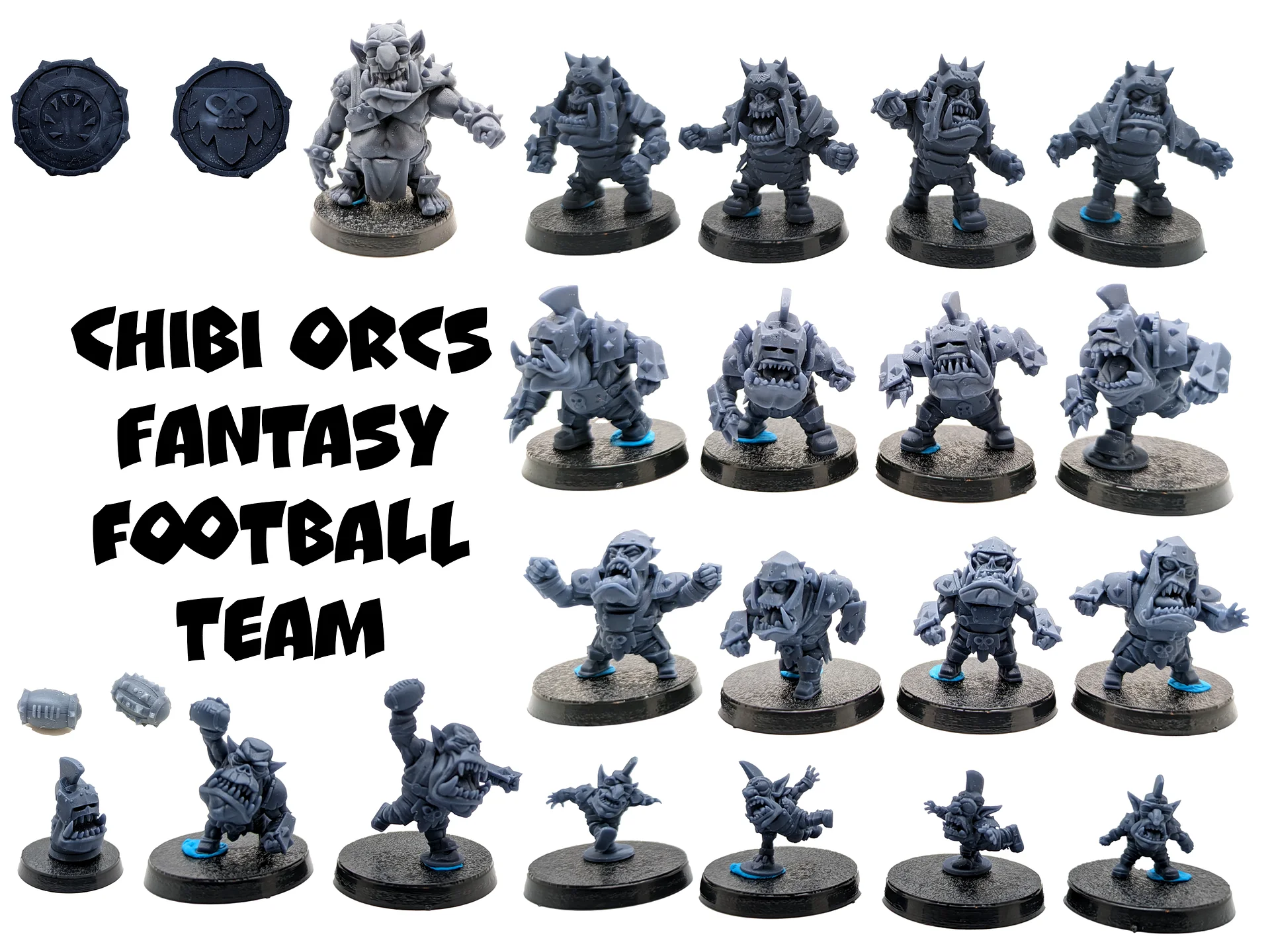 Chibi Orcs Fantasy Football Team - Realm of Paths product image (1)