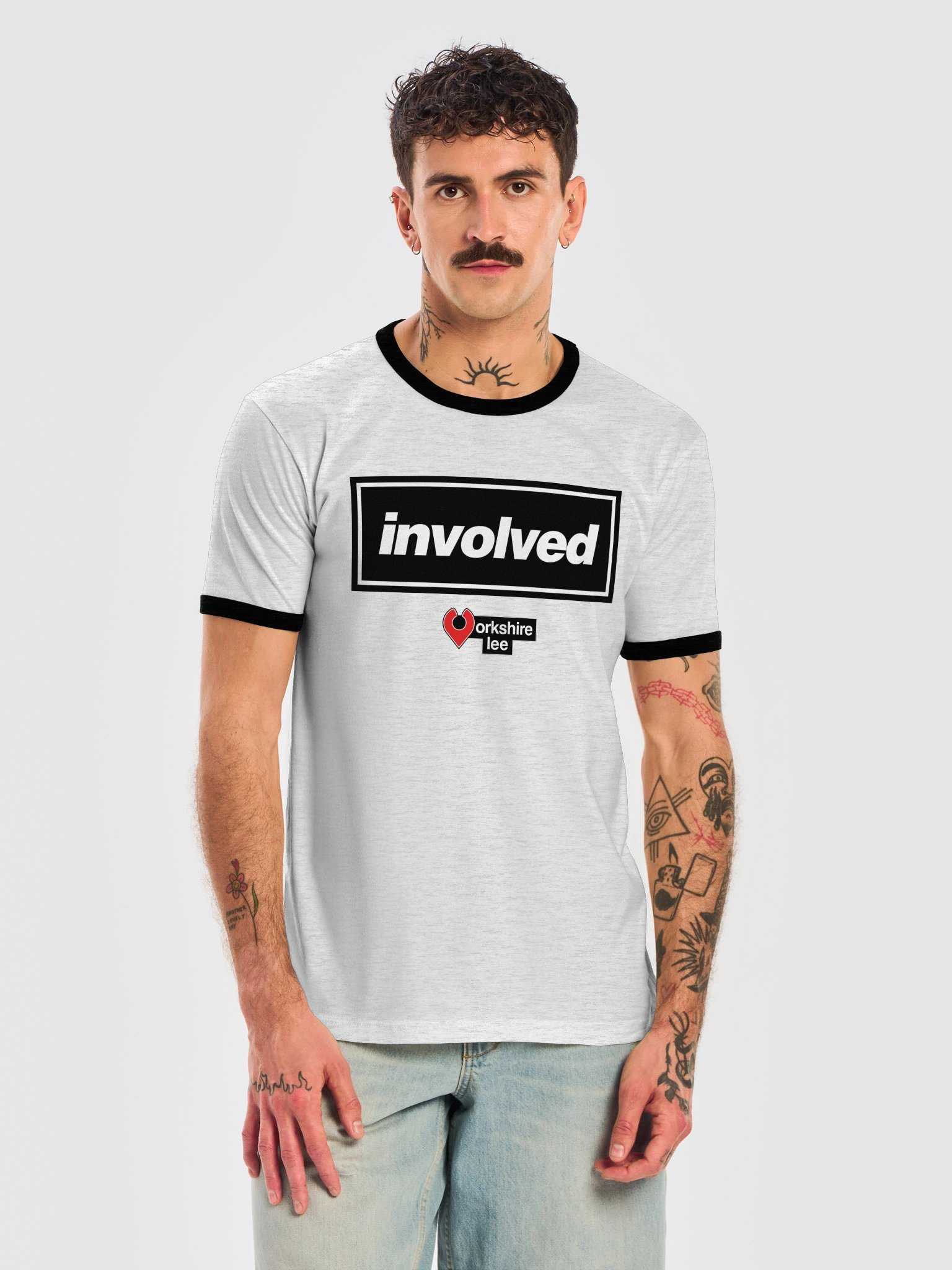 Involved (indie band style) ringer T-shirt (DTFx print) product image (12)