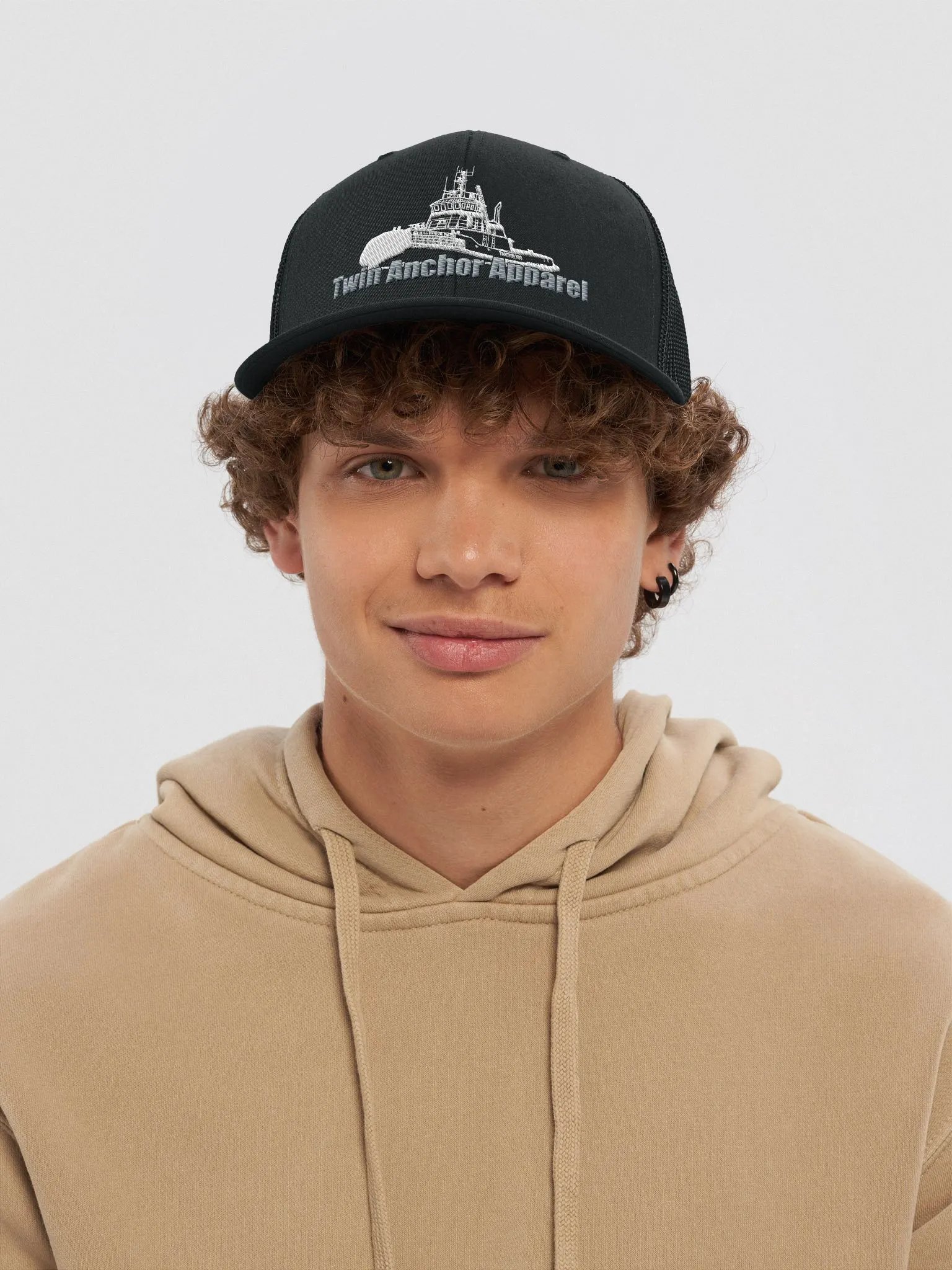 black Marco tug black Richardson Trucker Hat product image (5)