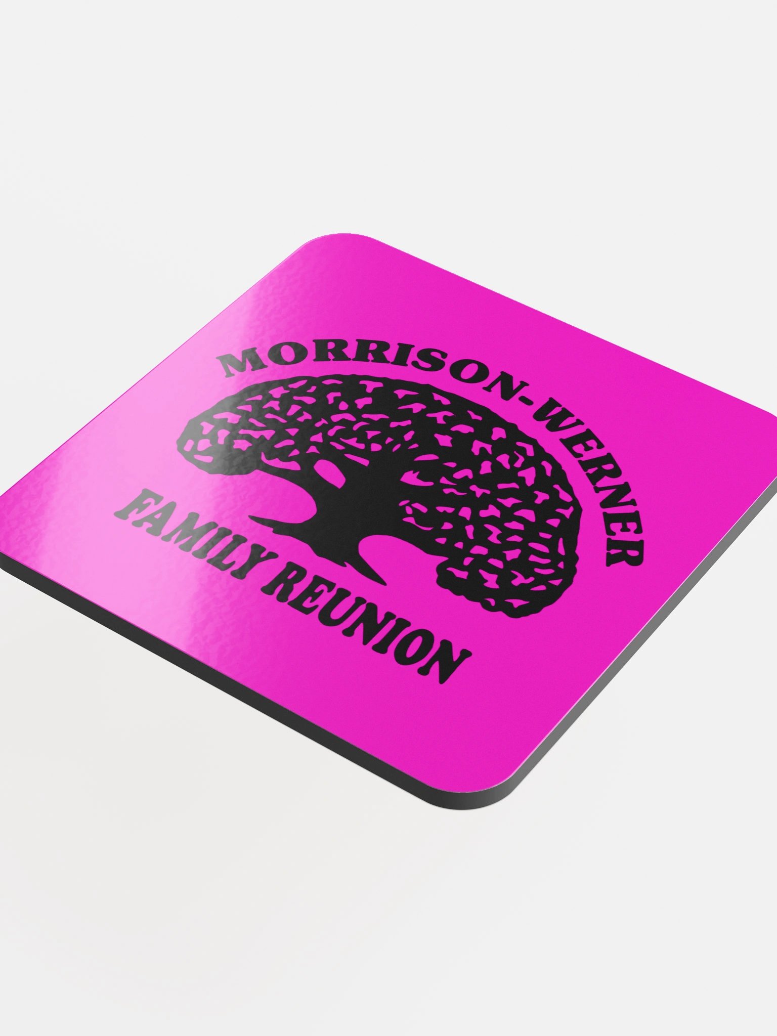 "Morrison-Werner Tree" Drink Coaster (Magenta) product image (1)