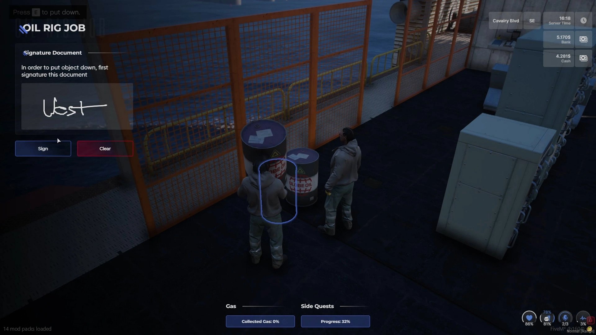 Multiplayer Oil Rig Job [FIVEM] [QBCore & ESX & vRP & STANDALONE] product image (1)
