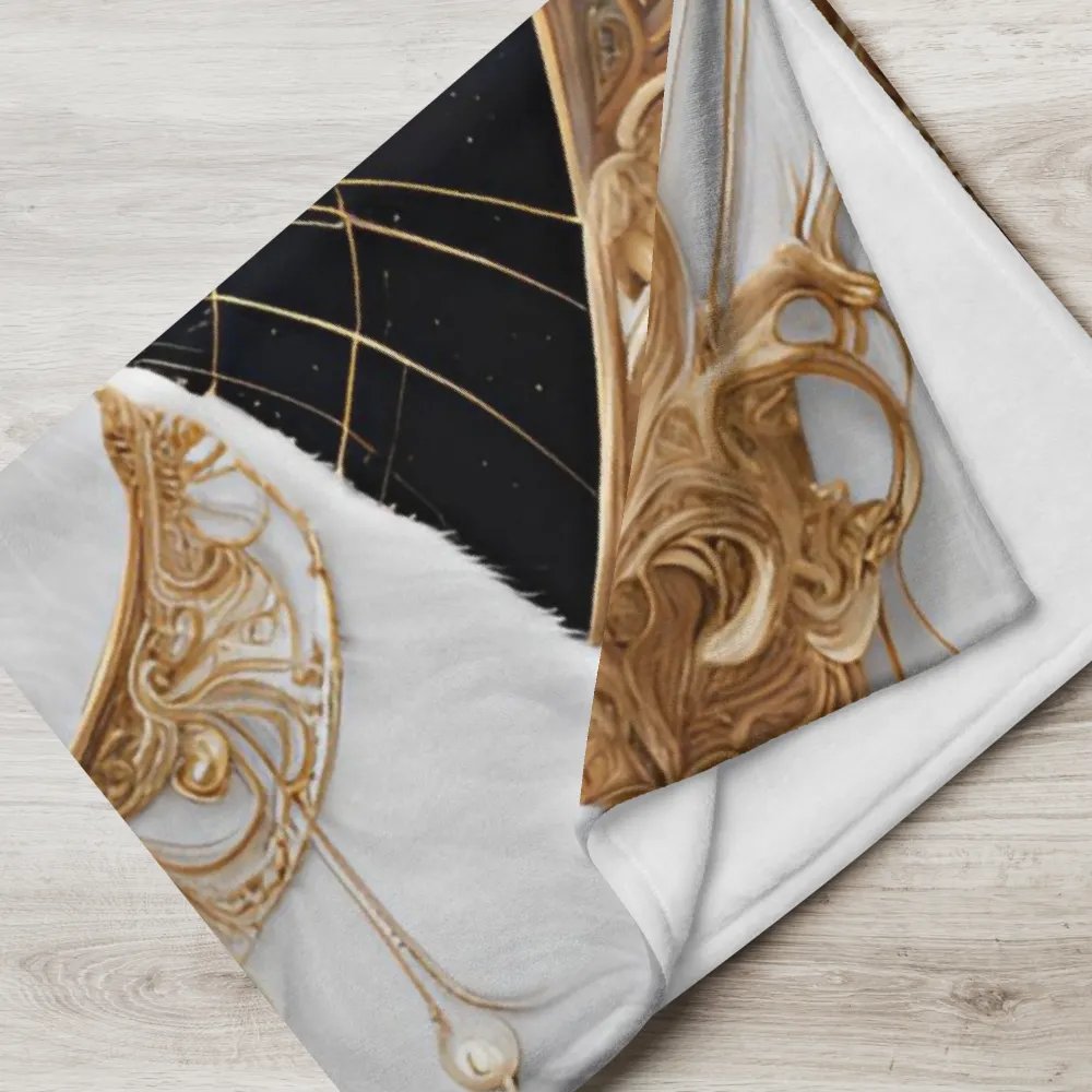 WHITE Cosmic Cat Luxury Throw Blanket product image (6)