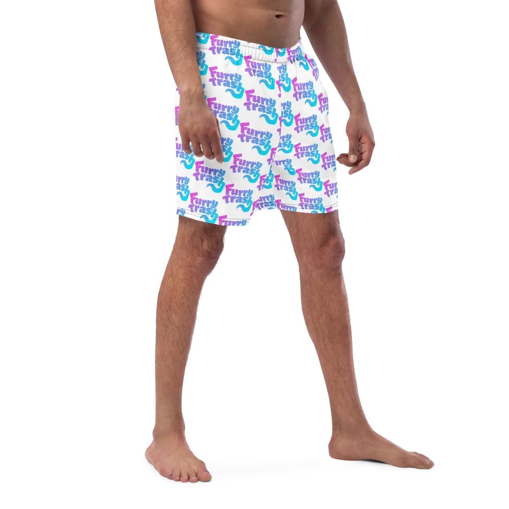 Furry Trash Swimtrunks – Bubble Logo (Twilight on White) product image (8)