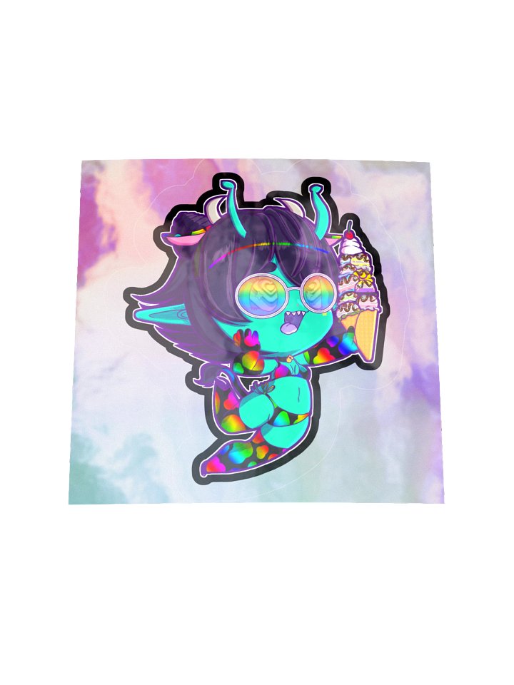 I Scream Chibi Kiss-Cut Holographic Sticker Prides Edition product image (1)