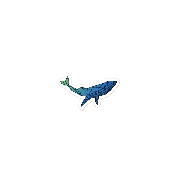 Blue Geometric Whale product image (1)