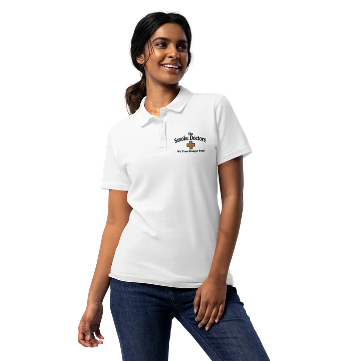 The Smoke Doctors White Women's Fit Polo Shirt product image (2)