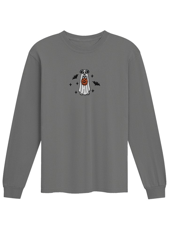 Halloween Australian Shepherd(Black & White) Embroidered Long-sleeved T-Shirt product image (9)