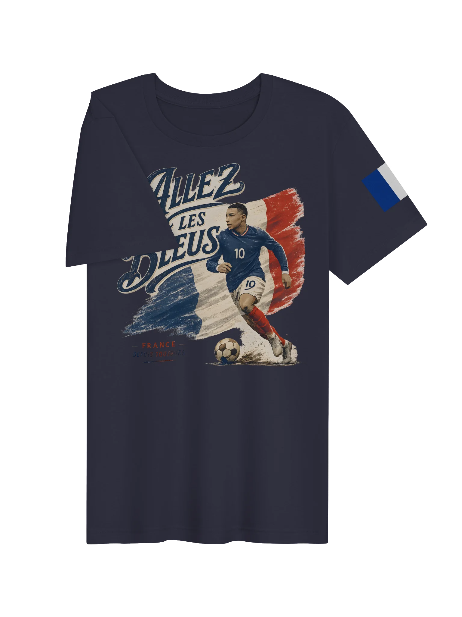 Allez Les Bleus! Vintage France Football T-Shirt Sleeve Flag Edition 🇫🇷 product image (13)