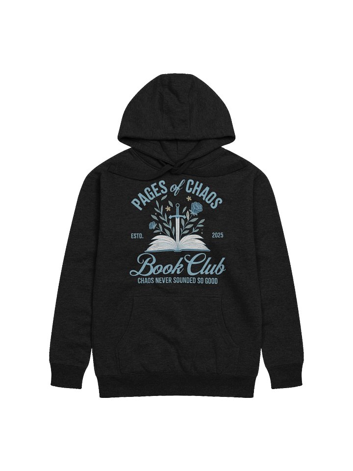 Pages of Chaos Book Club Hoodie (Front Logo, Dark) product image (1)