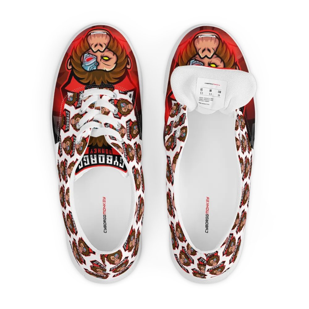 CyborggMonkey Red Pattern Men's Shoes product image (7)