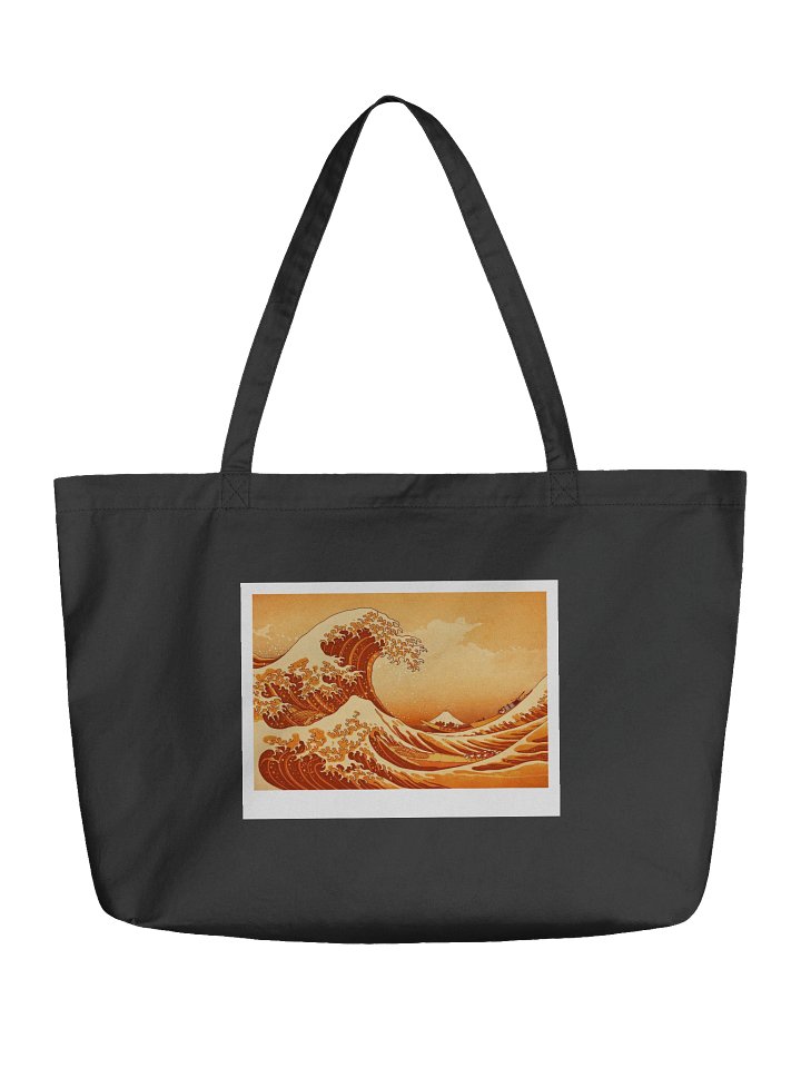 Orange Hokusai Black Tote product image (1)