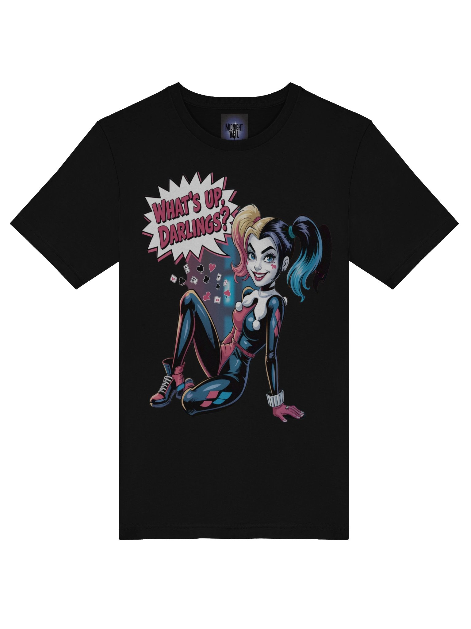 What's Up, Darlings? Harley Quinn's Card-Shuffle Seduction Graphic Tee product image (7)