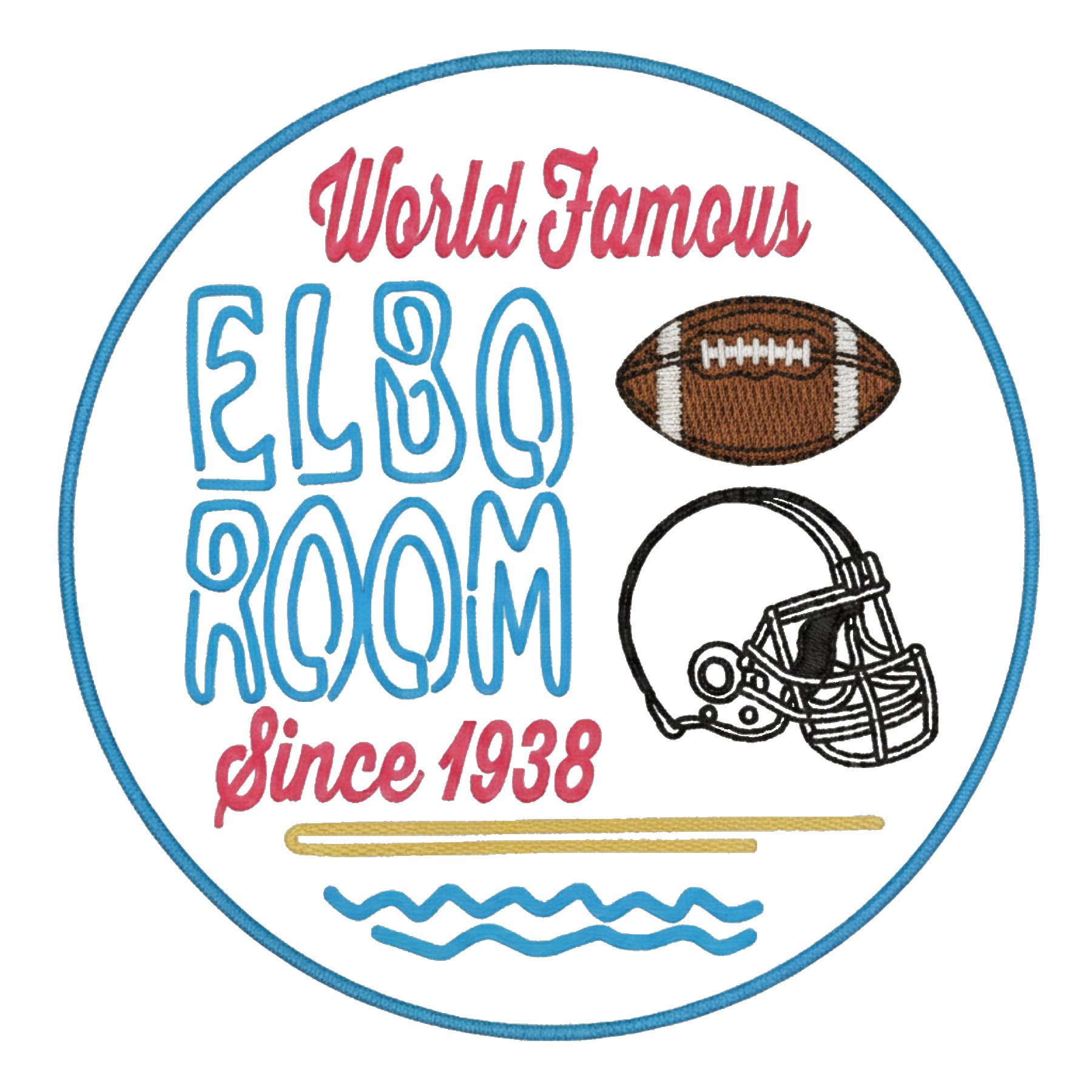 Elbo Room Neon Football Embroidery Shirt product image (8)