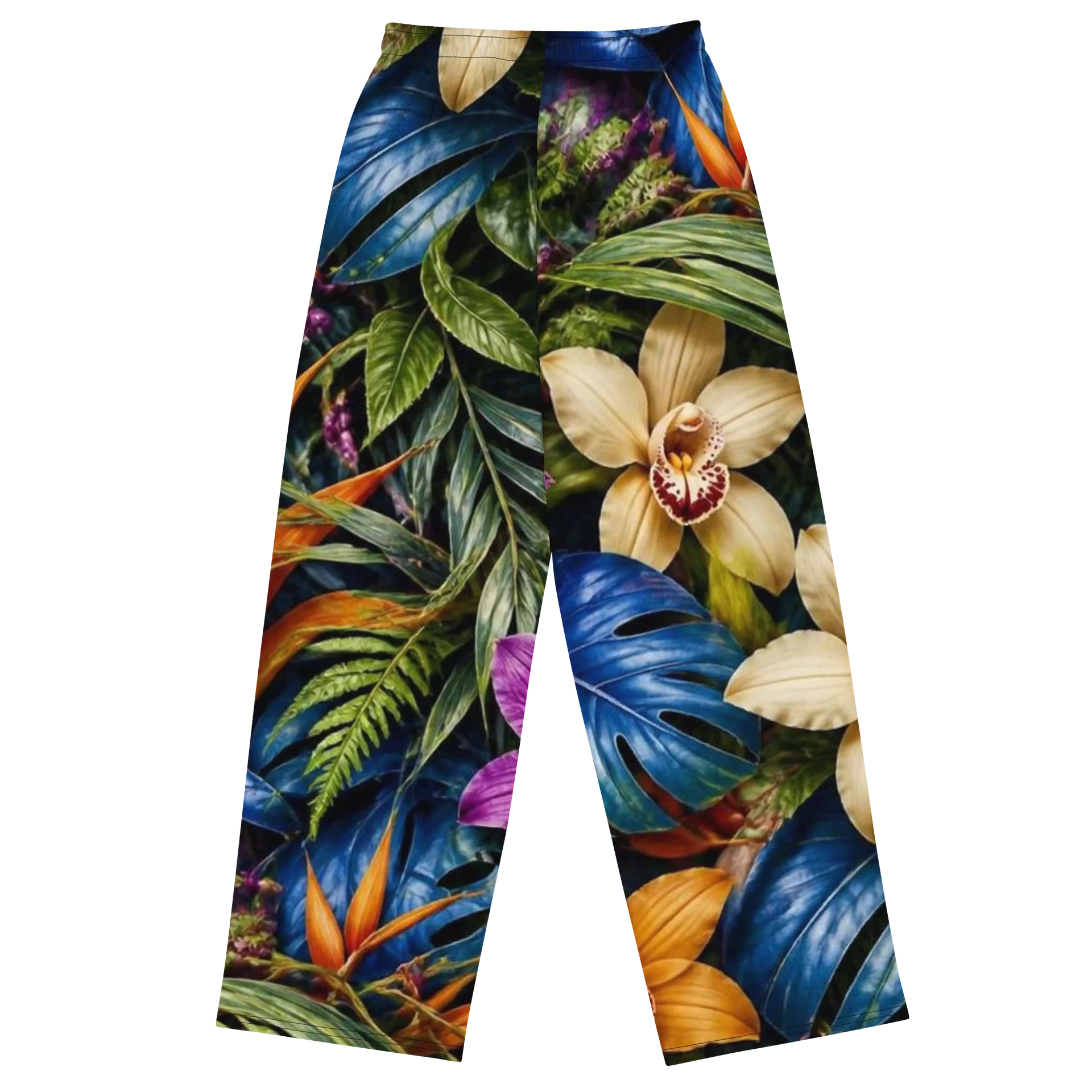 "BP629" Tropical Orchid Wide-Leg Pants product image (2)