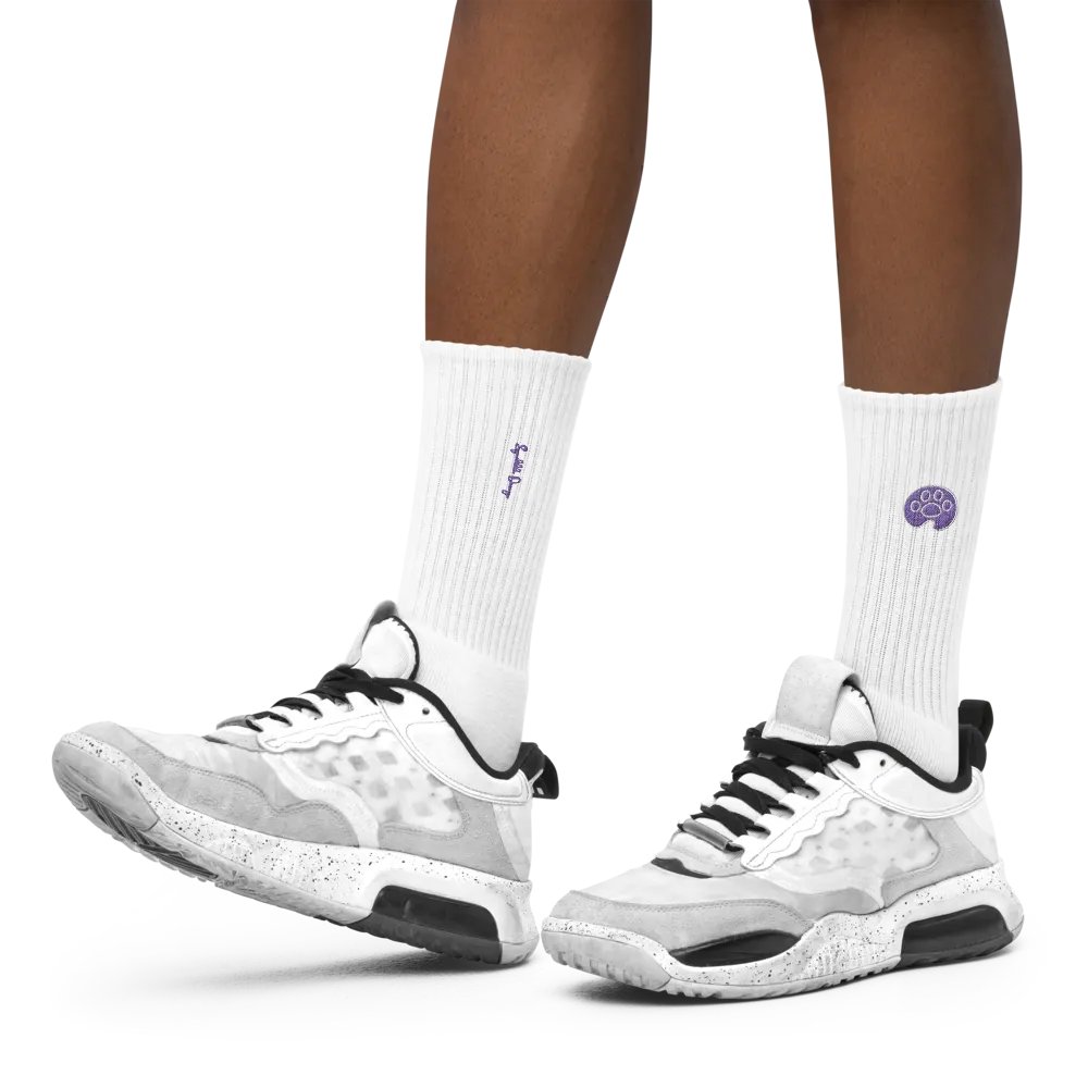 Squibble Design Paw Logo Embroidered Socks product image (11)