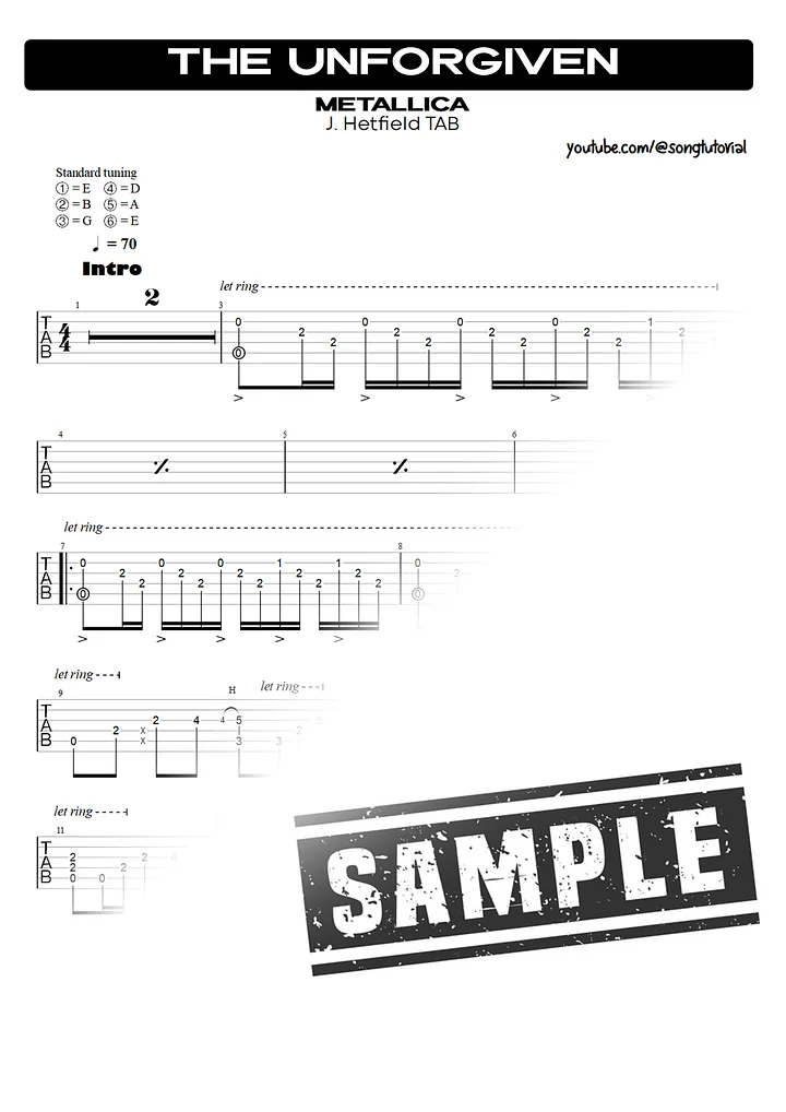 The Unforgiven | PDF Tab + Guitar Pro | Metallica product image (2)
