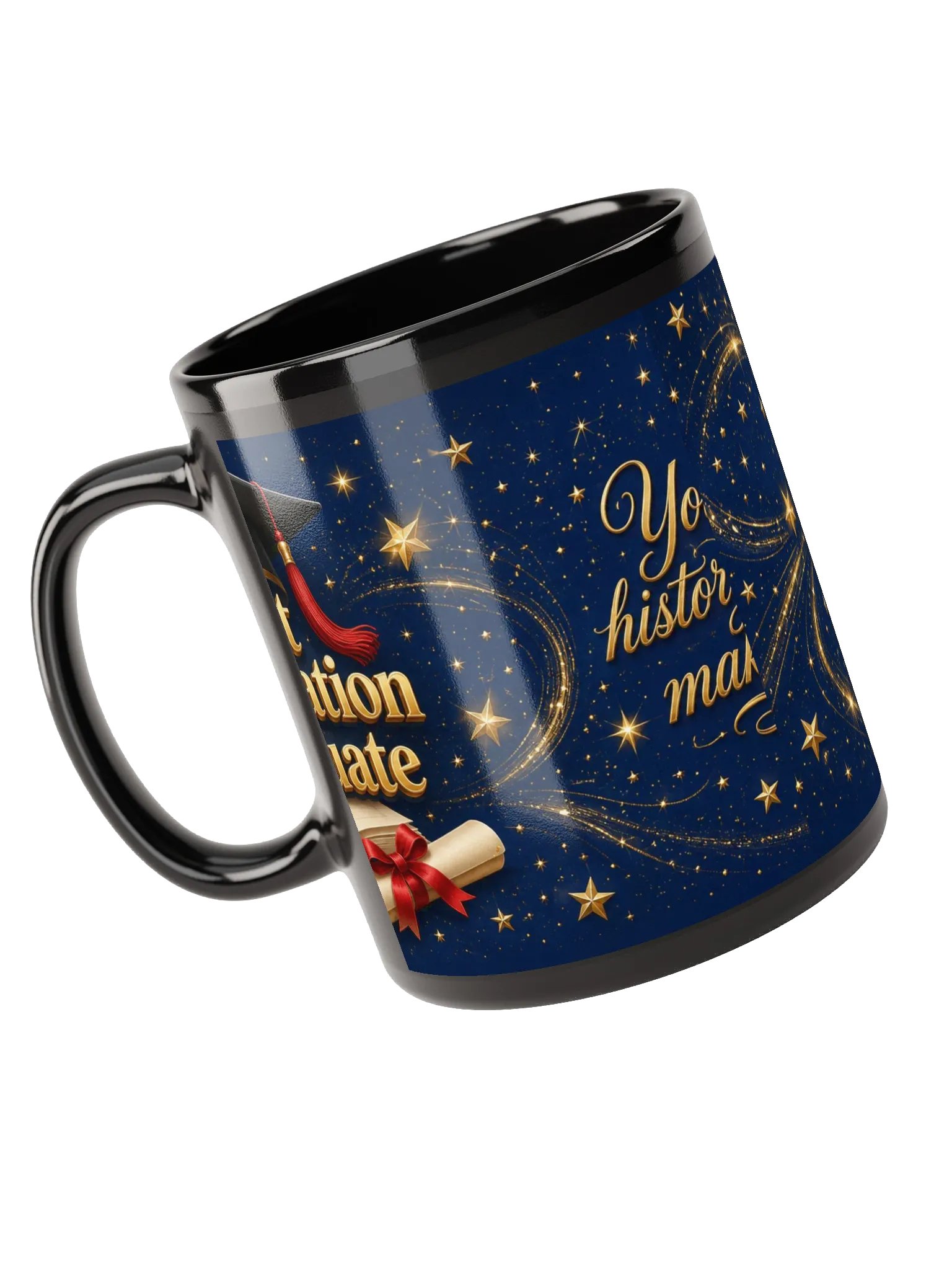 First Generation Graduate — Black Glossy Graduation Mug 11oz product image (11)