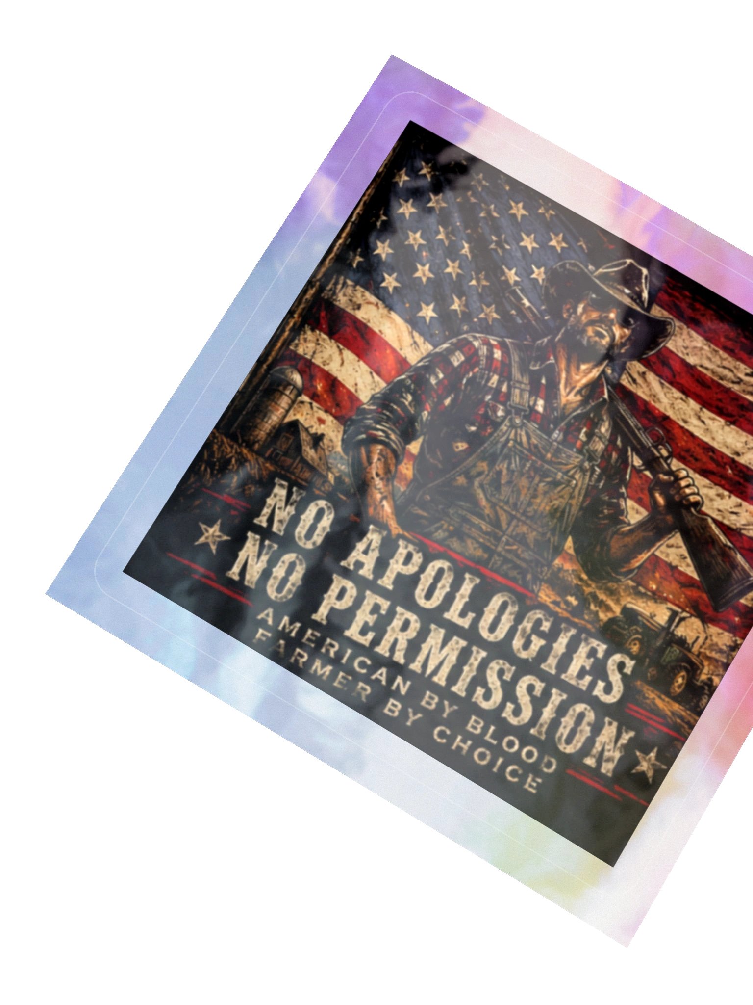No Apologies - No Permission Kiss-Cut Holographic Sticker Sheet product image (6)