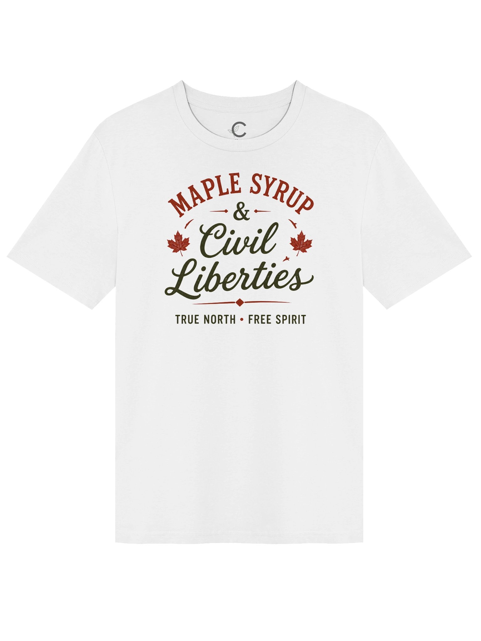 Canada Day: "Maple Syrup And Civil Liberties" Organic T-Shirt product image (2)