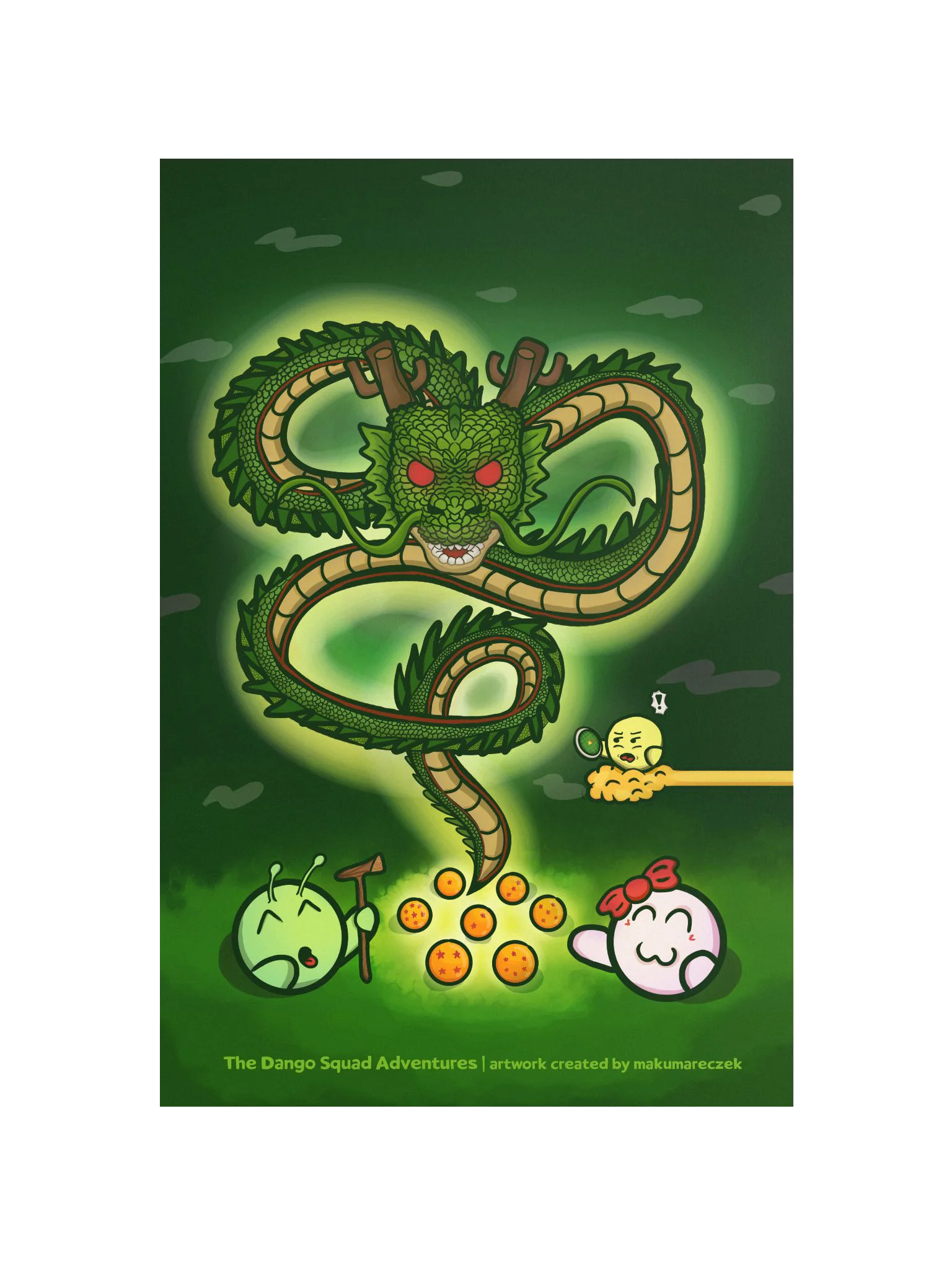 Dango Dragon - Frameless Poster product image (1)