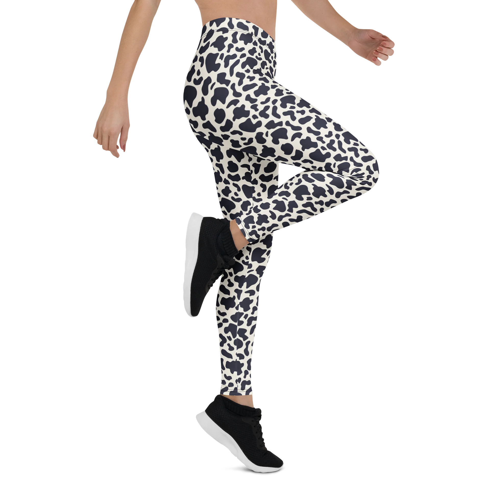 Comfortable Abstract Leggings Bold Black Animal Print product image (6)