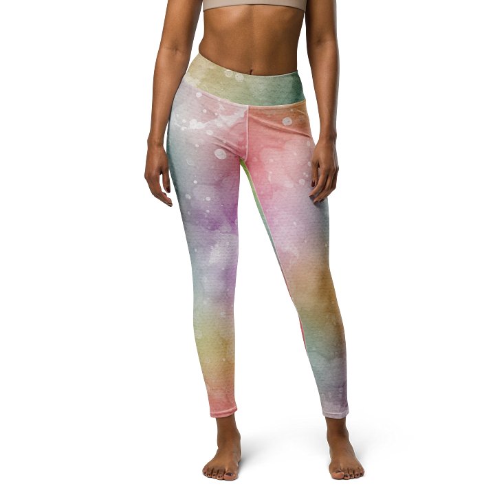 Galactic Glow High-Waist Leggings - Rainbow Nebula product image (1)