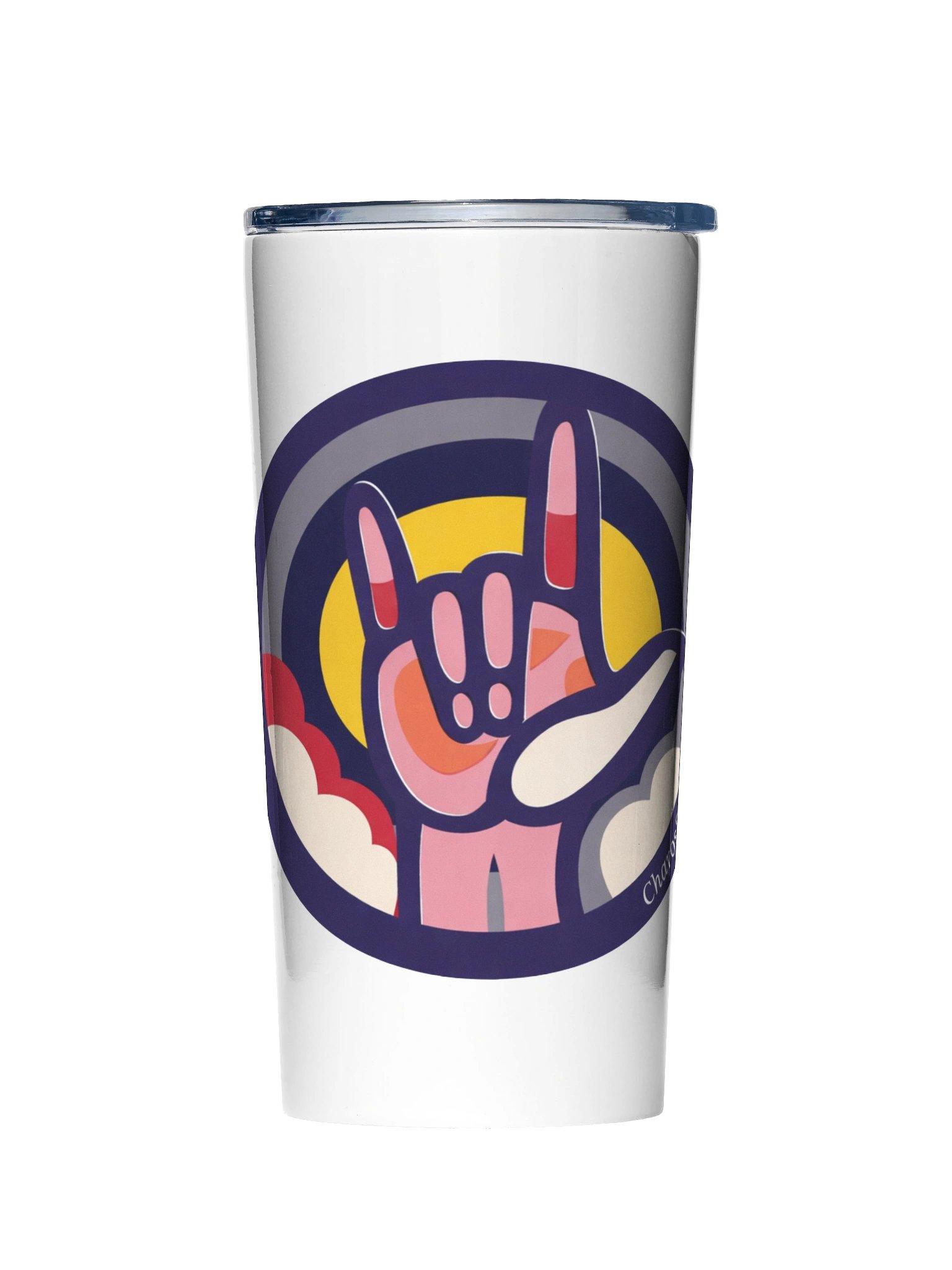 ASL I Love You to Infinity Tumbler | Sign Language Travel Mug | Love Without Words | Meaningful Gift | Deaf Community Inspired | 20oz Stainless Steel Tumbler product image (1)