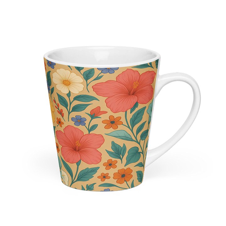 Hibiscus Floral Latte Mug product image (2)