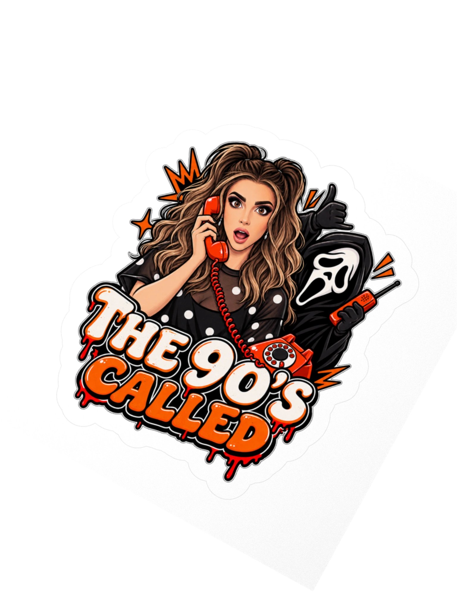 SPOOKY 90'S CALL STICKER product image (4)