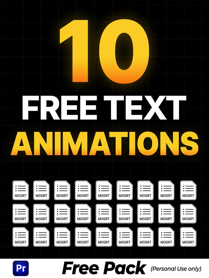 10 Free Text Animations - Premiere Pro product image (1)