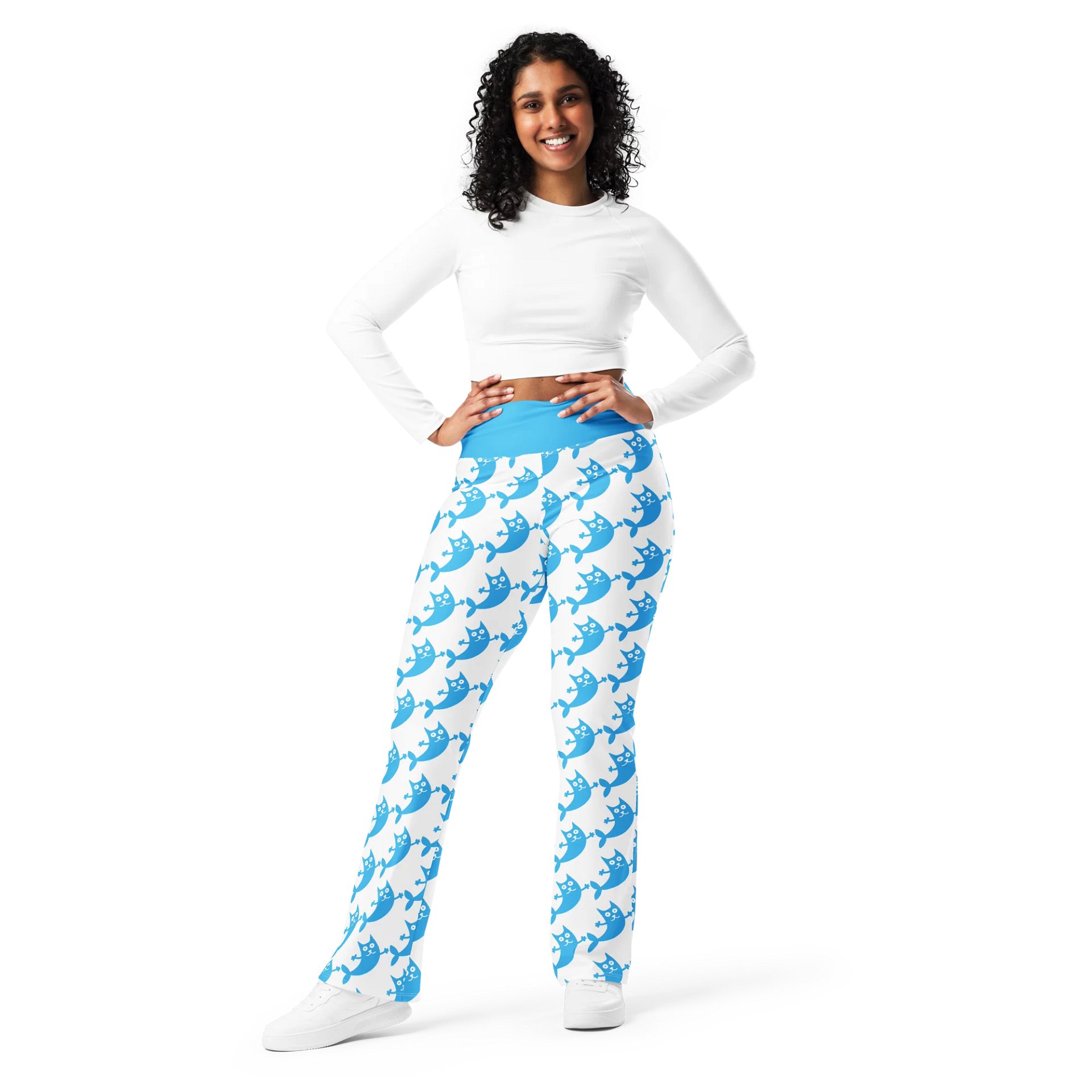 Mermaid Cat Flare Leggings product image (8)