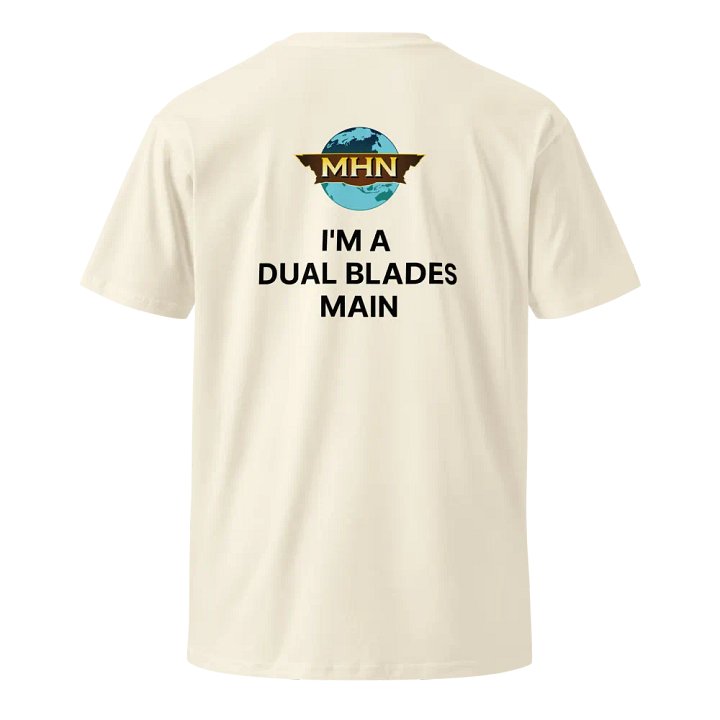 I'm A Dual Blades Main MHN Emblem Unisex T-Shirt White/Natural product image (2)
