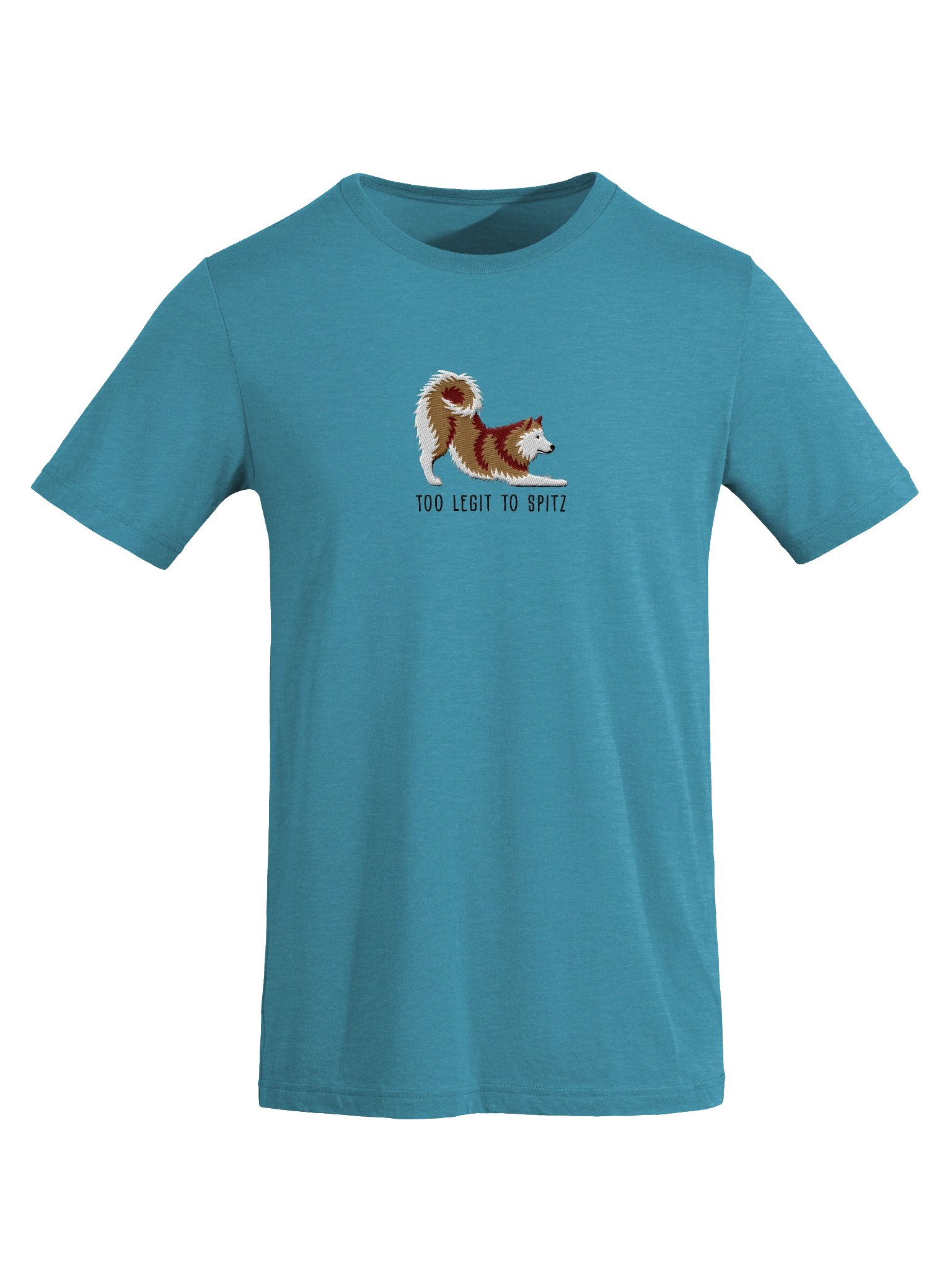 Too Legit to Spitz T-Shirt(Embroidered) of a Finnish Spitz(Gold) product image (20)