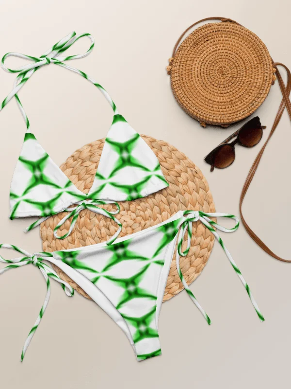 Green Geometric Pulse – String Bikini Eco-Chic Geometric Bikini Set product image (9)