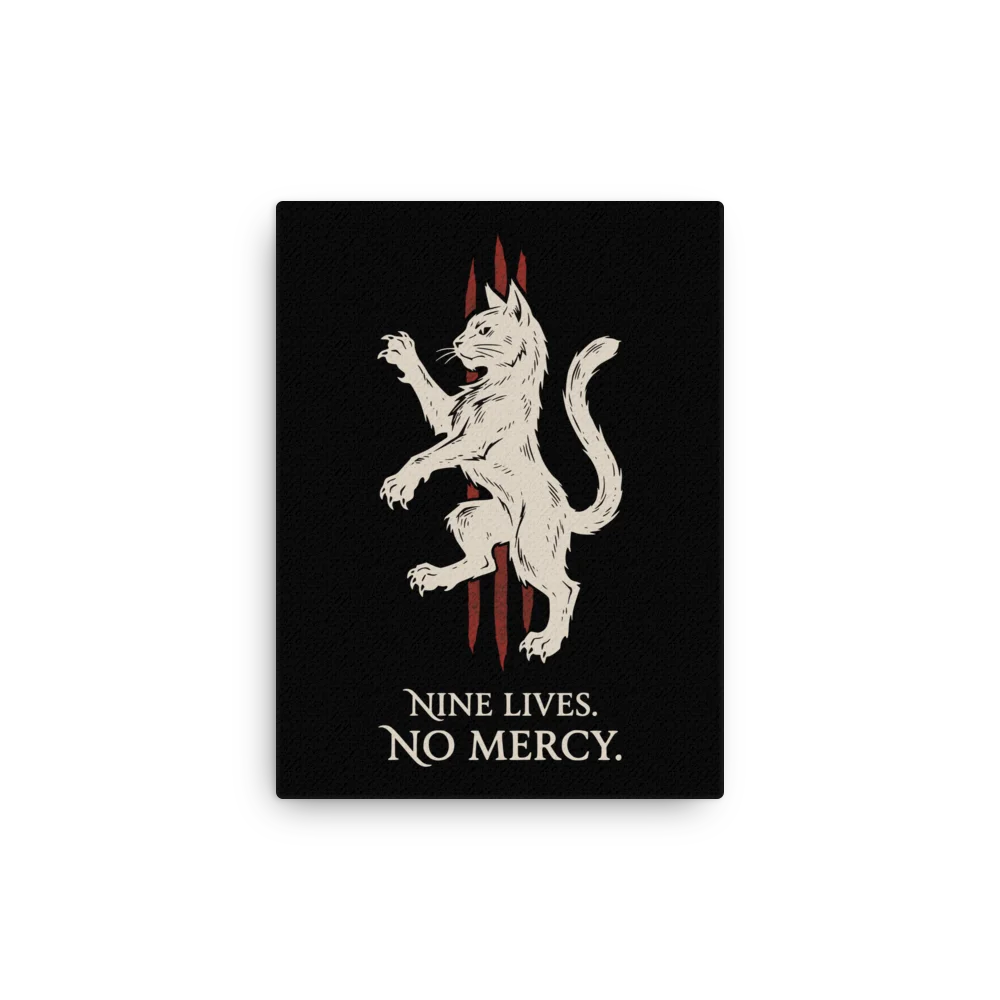 Nine Lives. No Mercy Canvas product image (1)